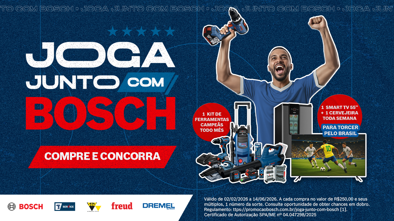 Promoção acontece de fevereiro a junho de 2026 e vai sortear 34 prêmios, entre kits de ferramentas, TVs e cervejeiras