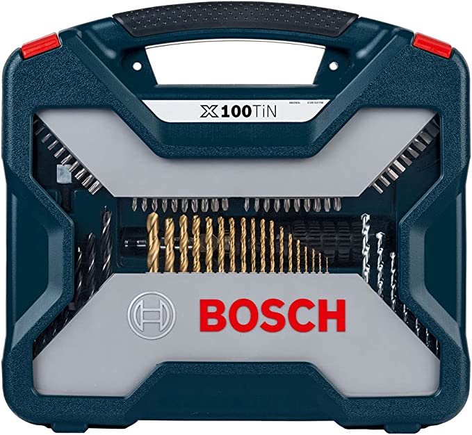 Kit de Pontas e Brocas em Titânio X-Line com 100 peças 