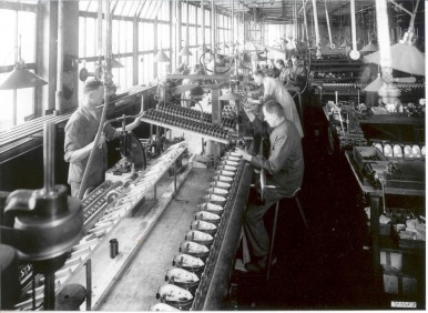 Bosch manufacturing scene with assembly line