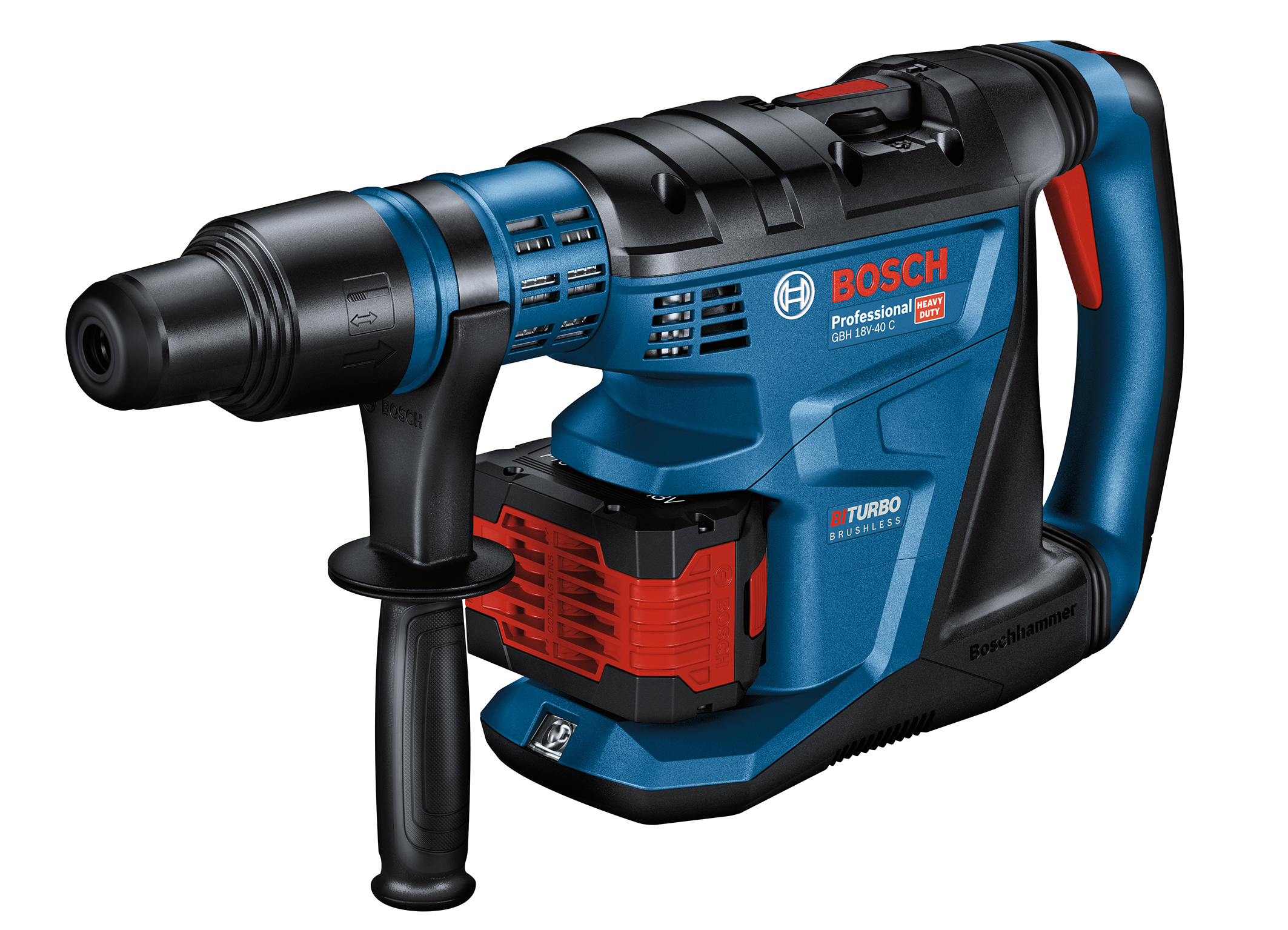 New in the Professional 18V System: Biturbo cordless rotary hammer GBH 18V-40 C Professional from Bosch