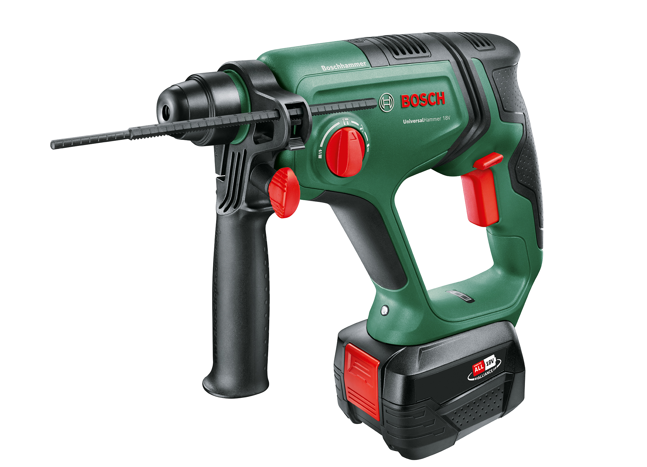 Strong addition to the "18V Power for All System": Cordless rotary hammer UniversalHammer 18V from Bosch for DIYers