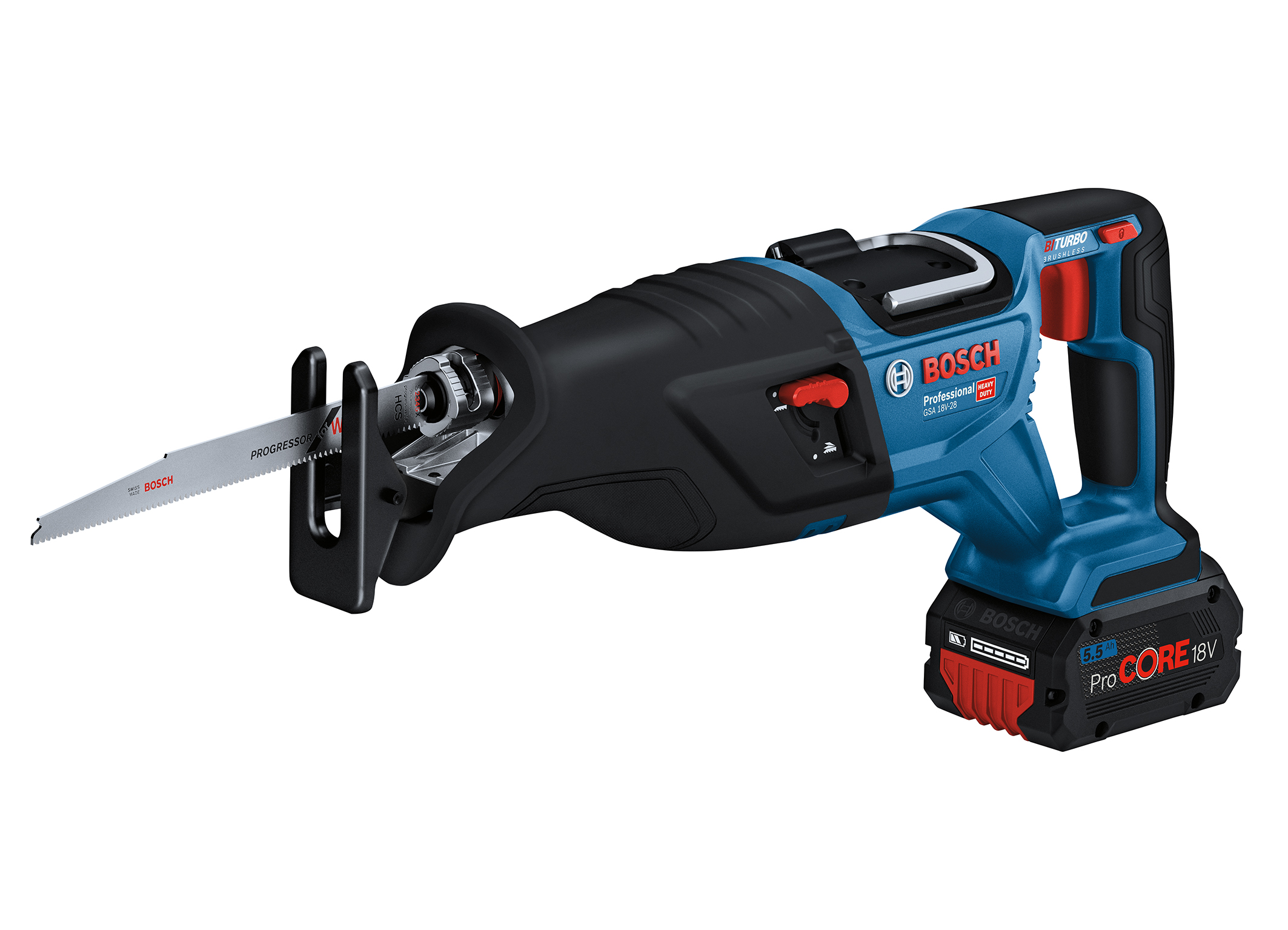 New in the Professional 18V System: Biturbo cordless reciprocating saw GSA 18V-28 Professional from Bosch