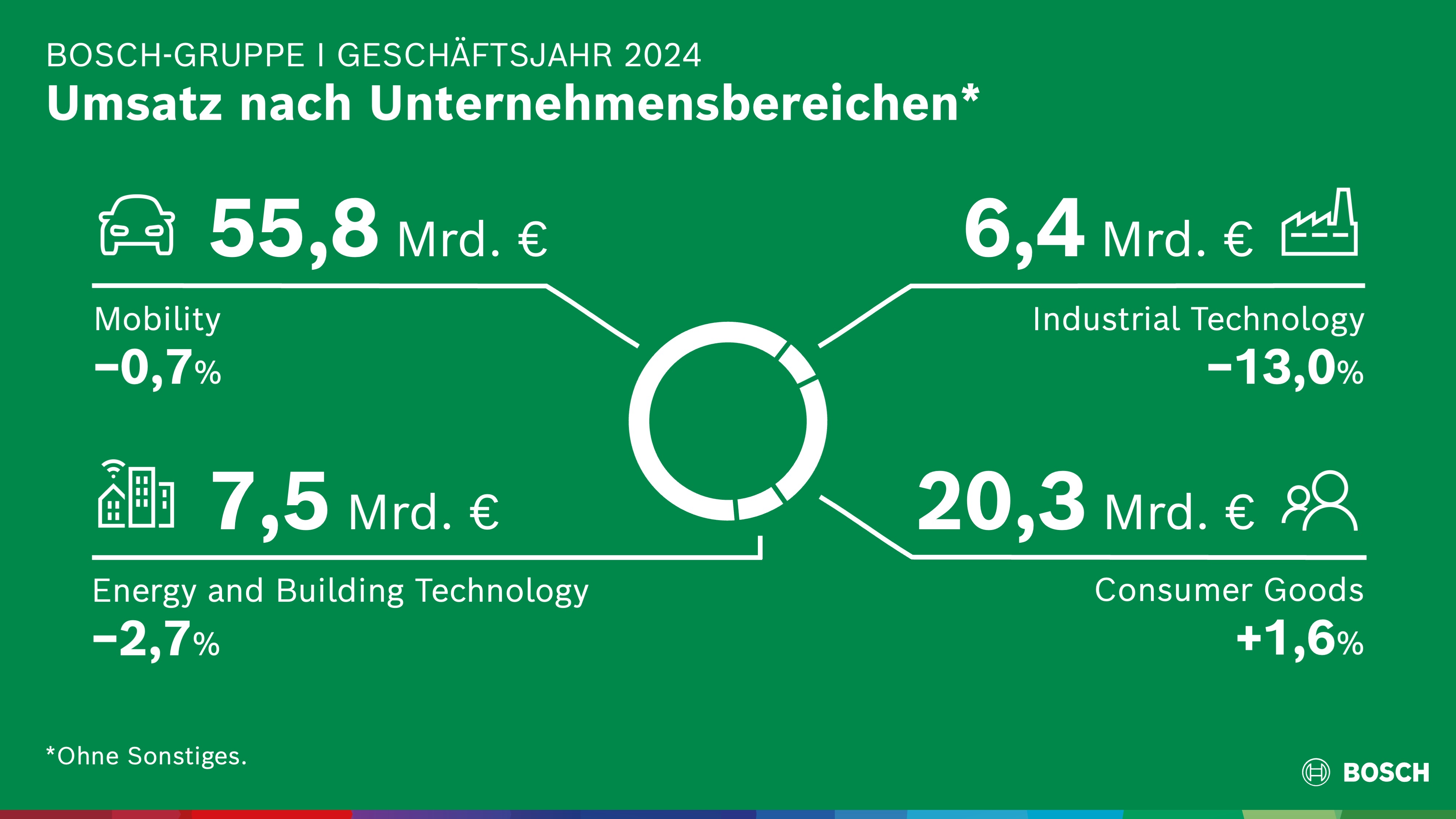 Geschäftsjahr 2024: Umsatz nach Bereichen