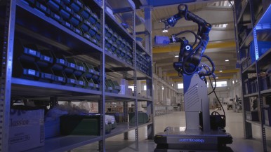 Humanoider Roboter von Bosch Rexroth: Liefert Bauteile 