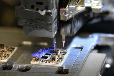 Circuit board assembly for brake control units (ESP)
