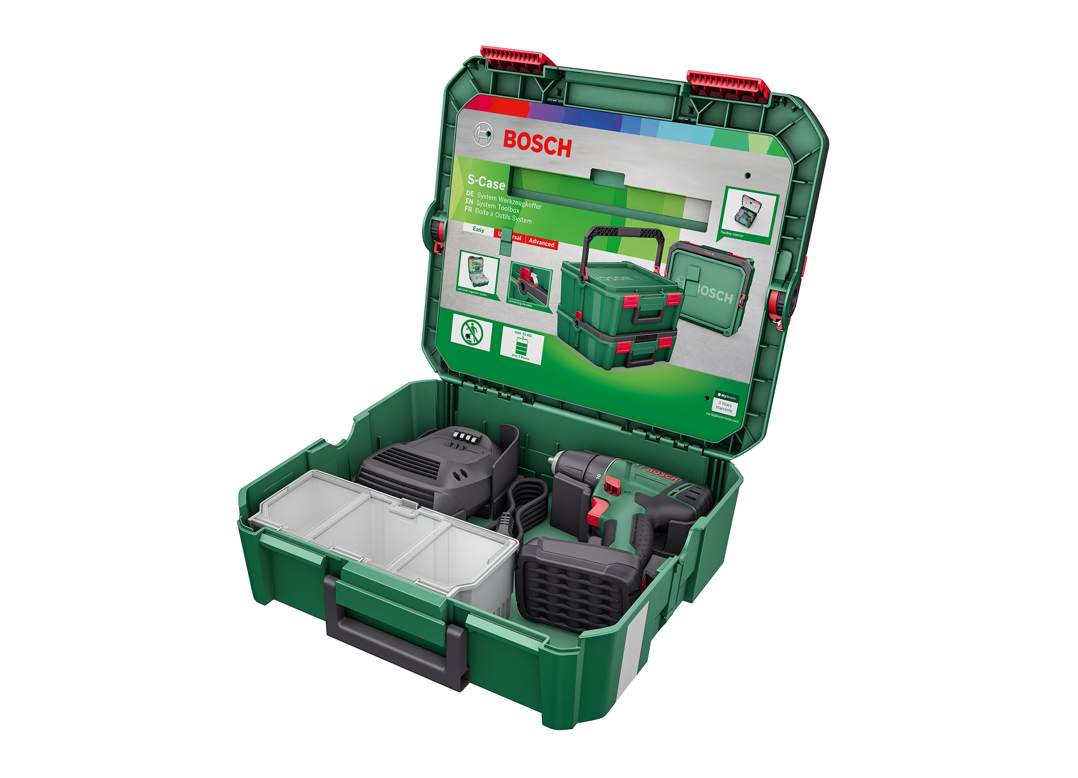 Everything you need for screwdriving, drilling and fastening: the “Screwdriving and drilling” SystemBox from Bosch for DIY enthusiasts 