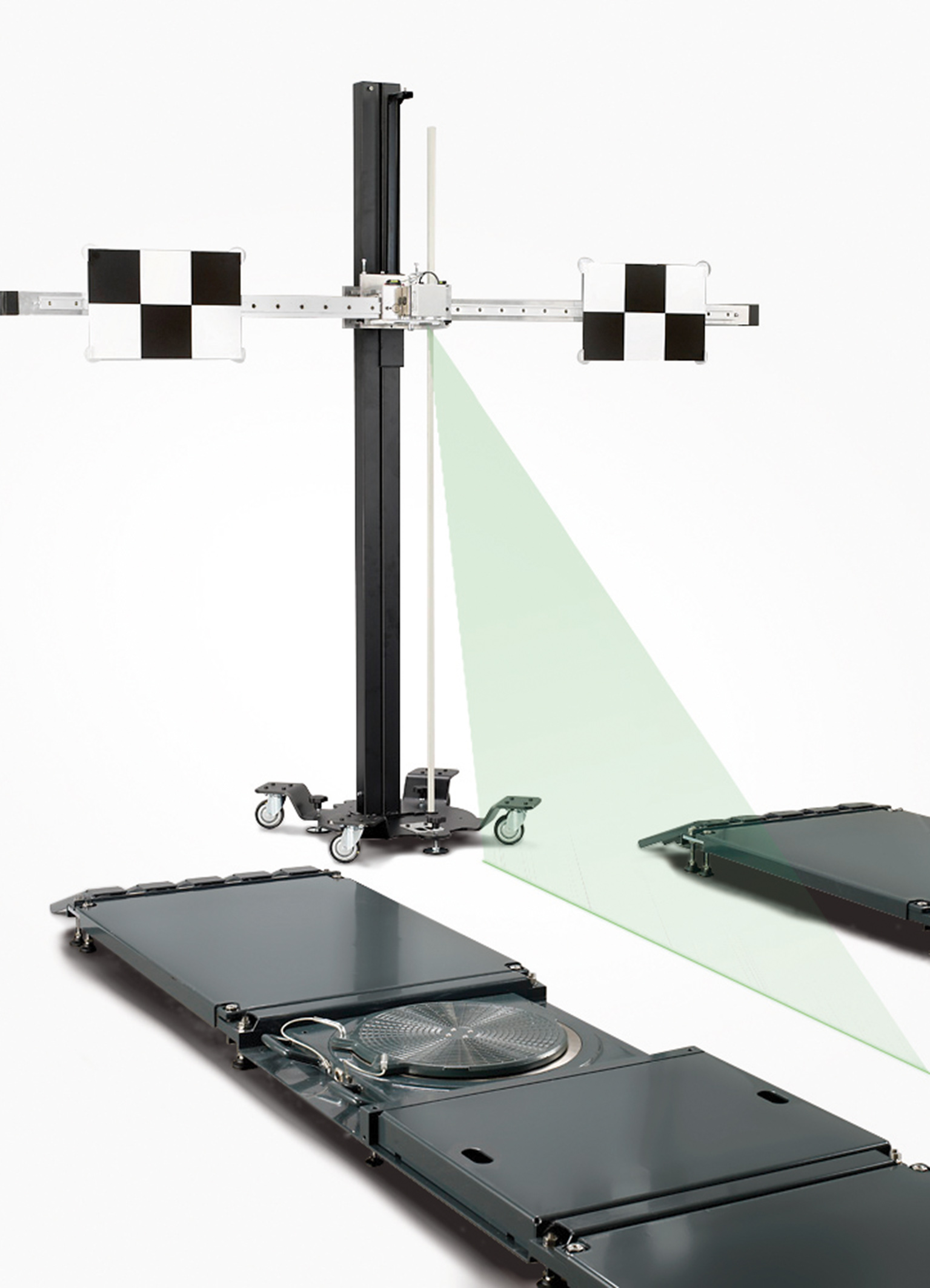 SCT 415: Universal mounting for the high precision measuring bar and vehicle specific targets