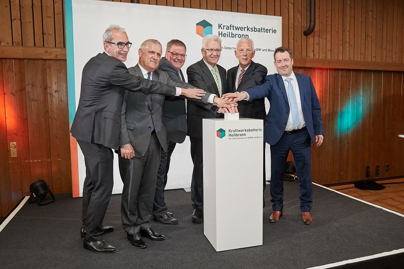 Symbolische Inbetriebnahme des Energiespeichers in Heilbronn