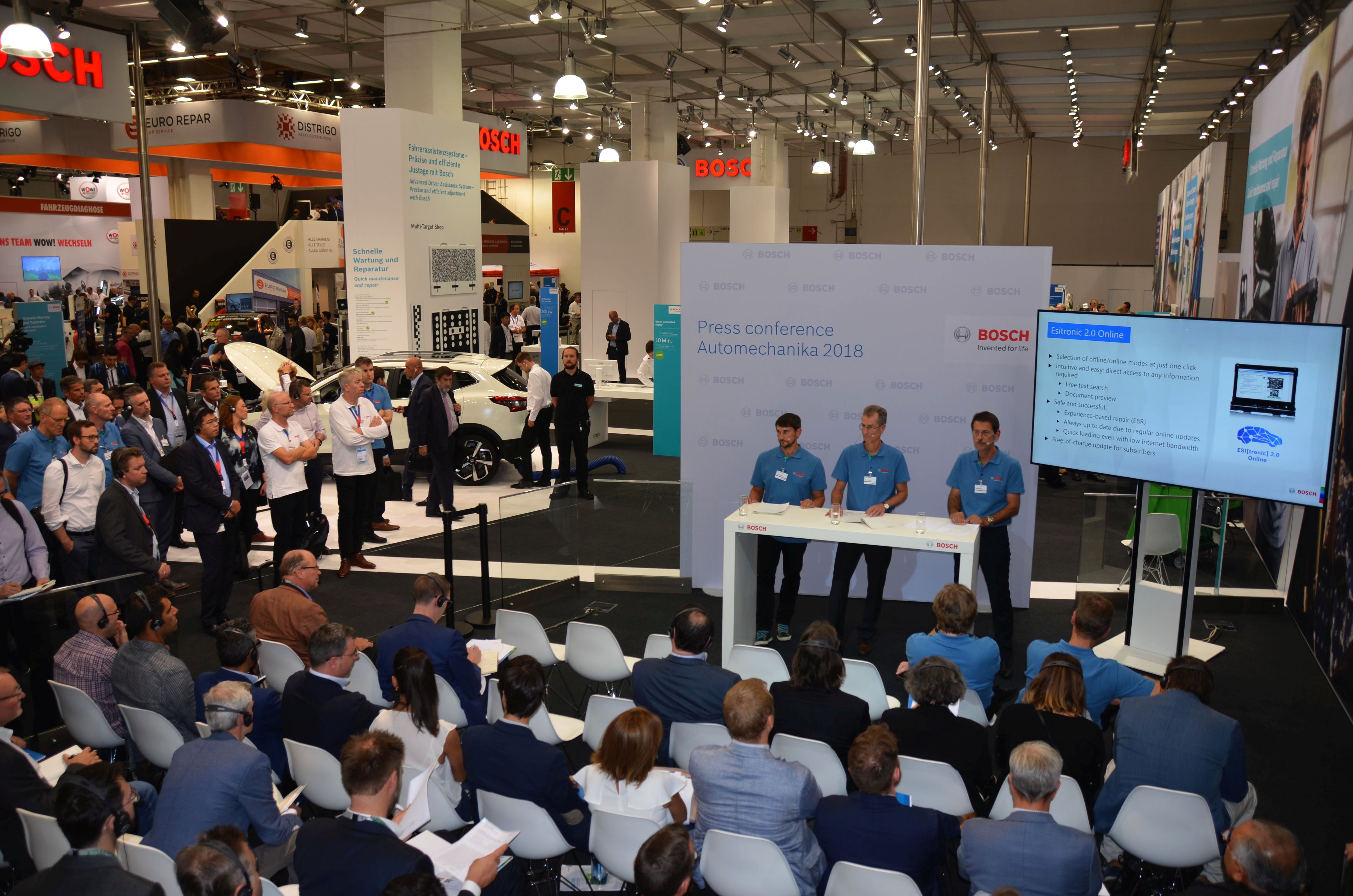 Press conference of Bosch Automotive Aftermarket at Automechanika 2018