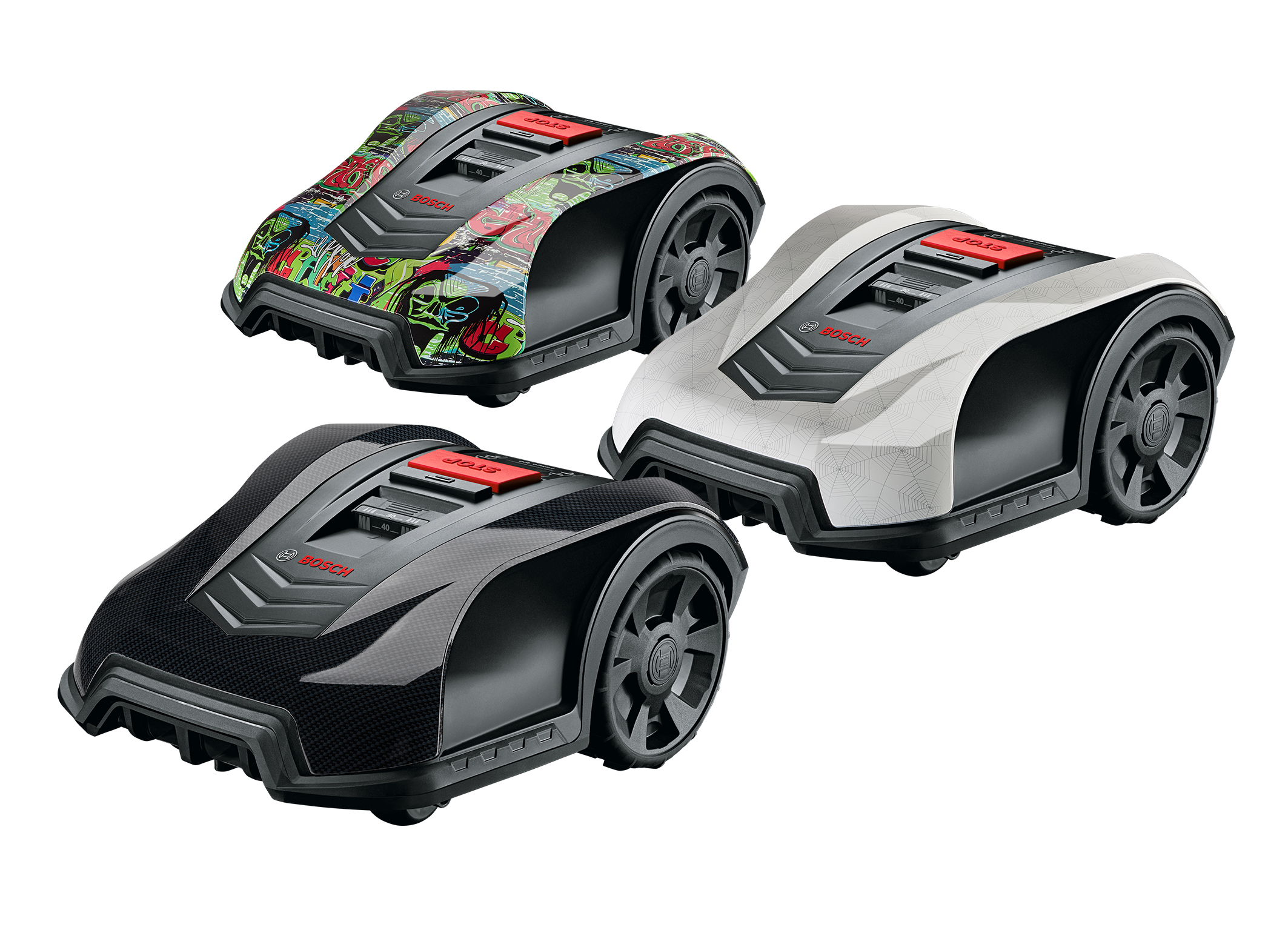 Choose the perfect outfit for your robotic lawnmower: Personal touch with HydroGraphics covers for the Bosch Indego