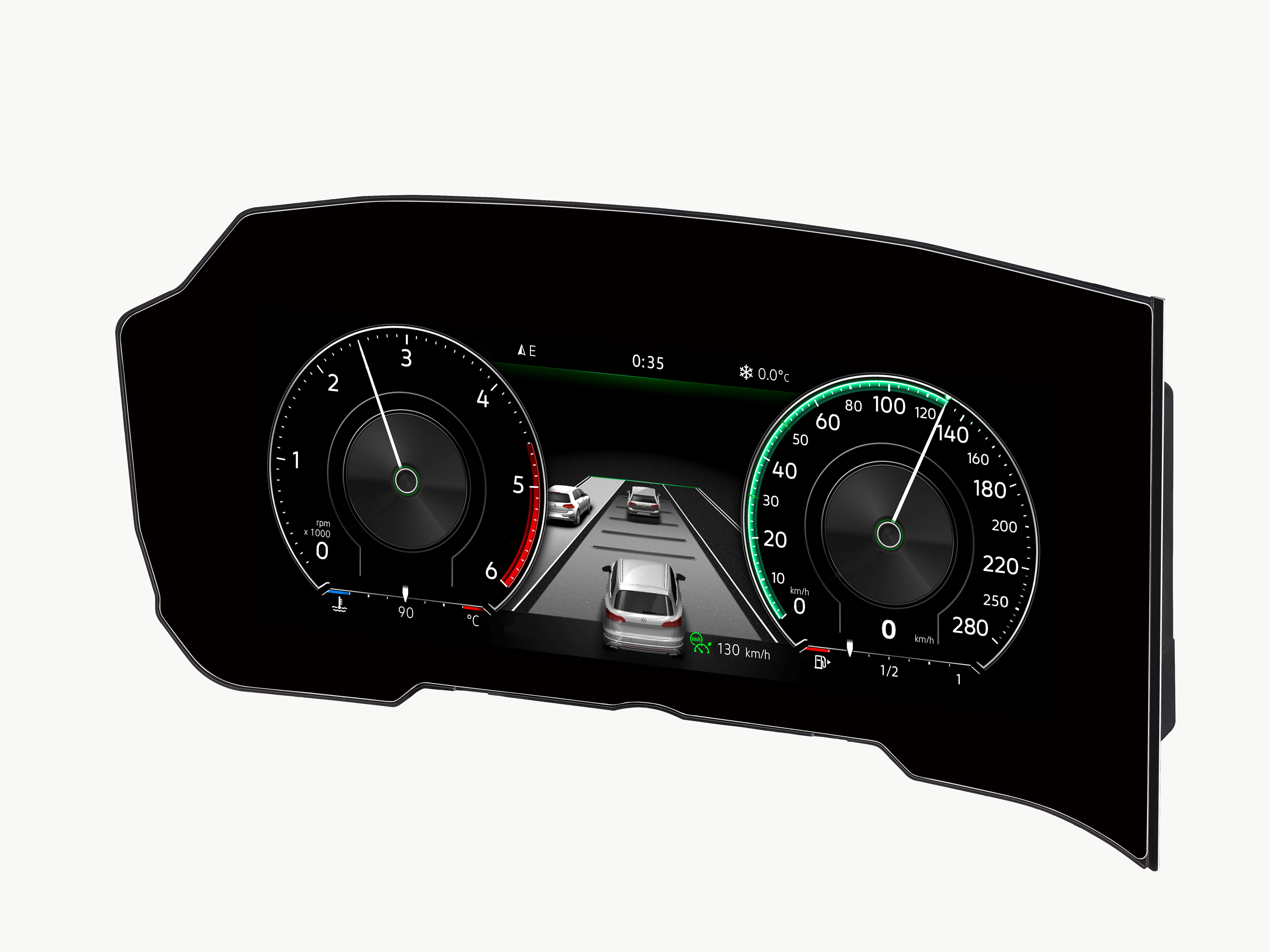 Bosch gets the world’s first curved instrument cluster on the road.