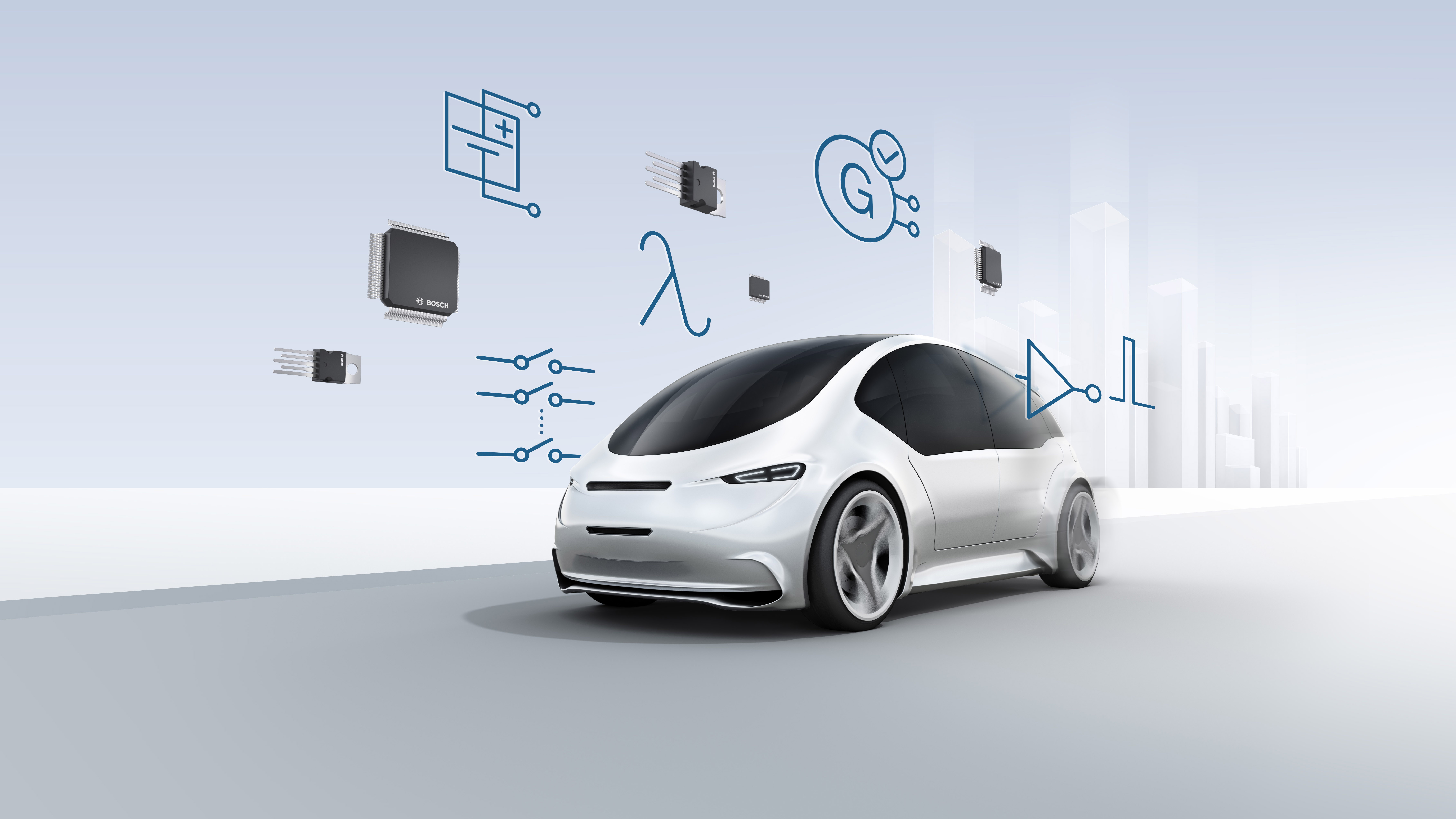 Bosch stellt auf der Electronica 2018 neue System-ICs für die Fahrzeugelektronik vor
