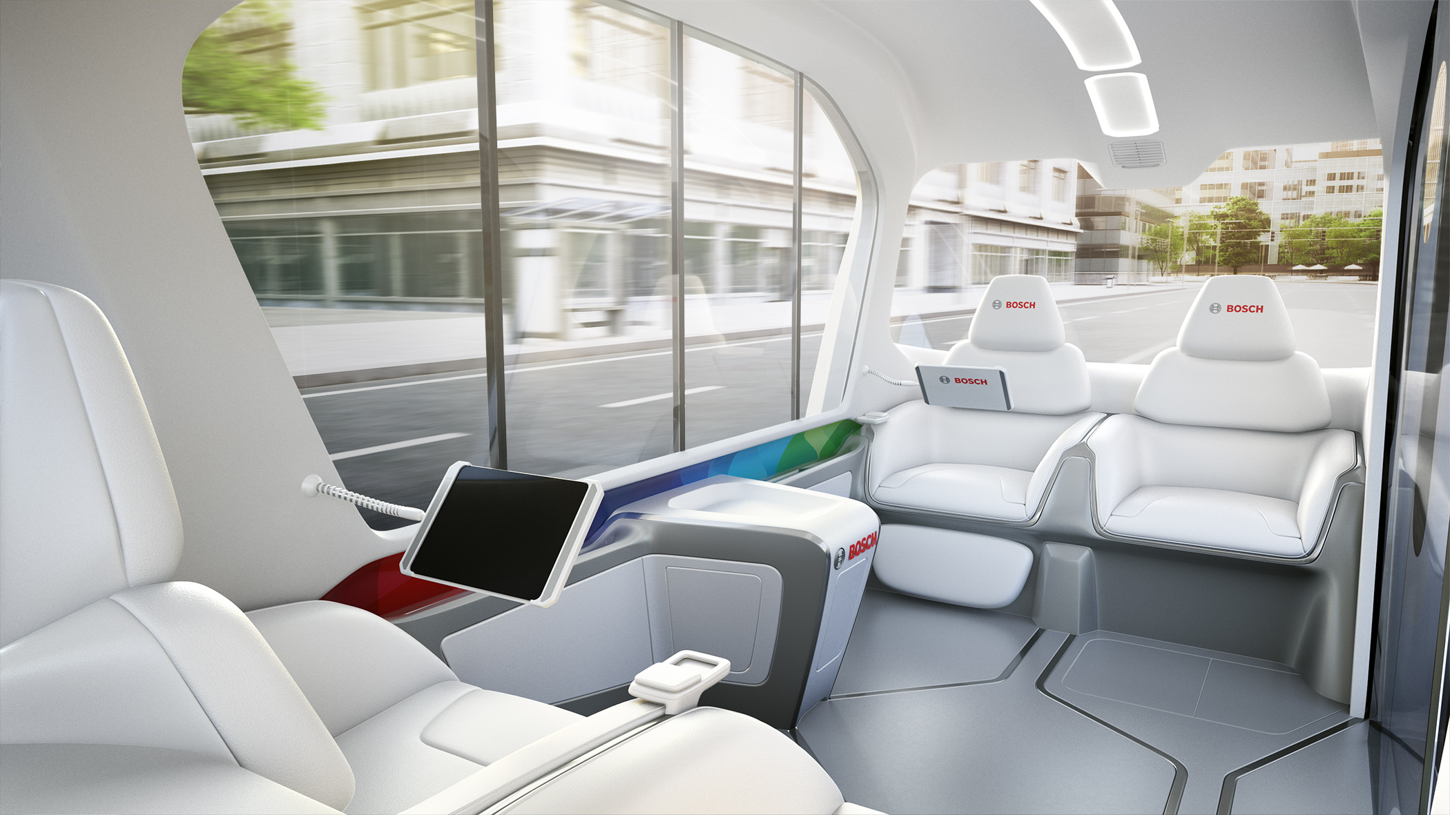 Weltpremiere des neuen Shuttle-Konzeptfahrzeugs von Bosch auf der CES 2019 in Las Vegas