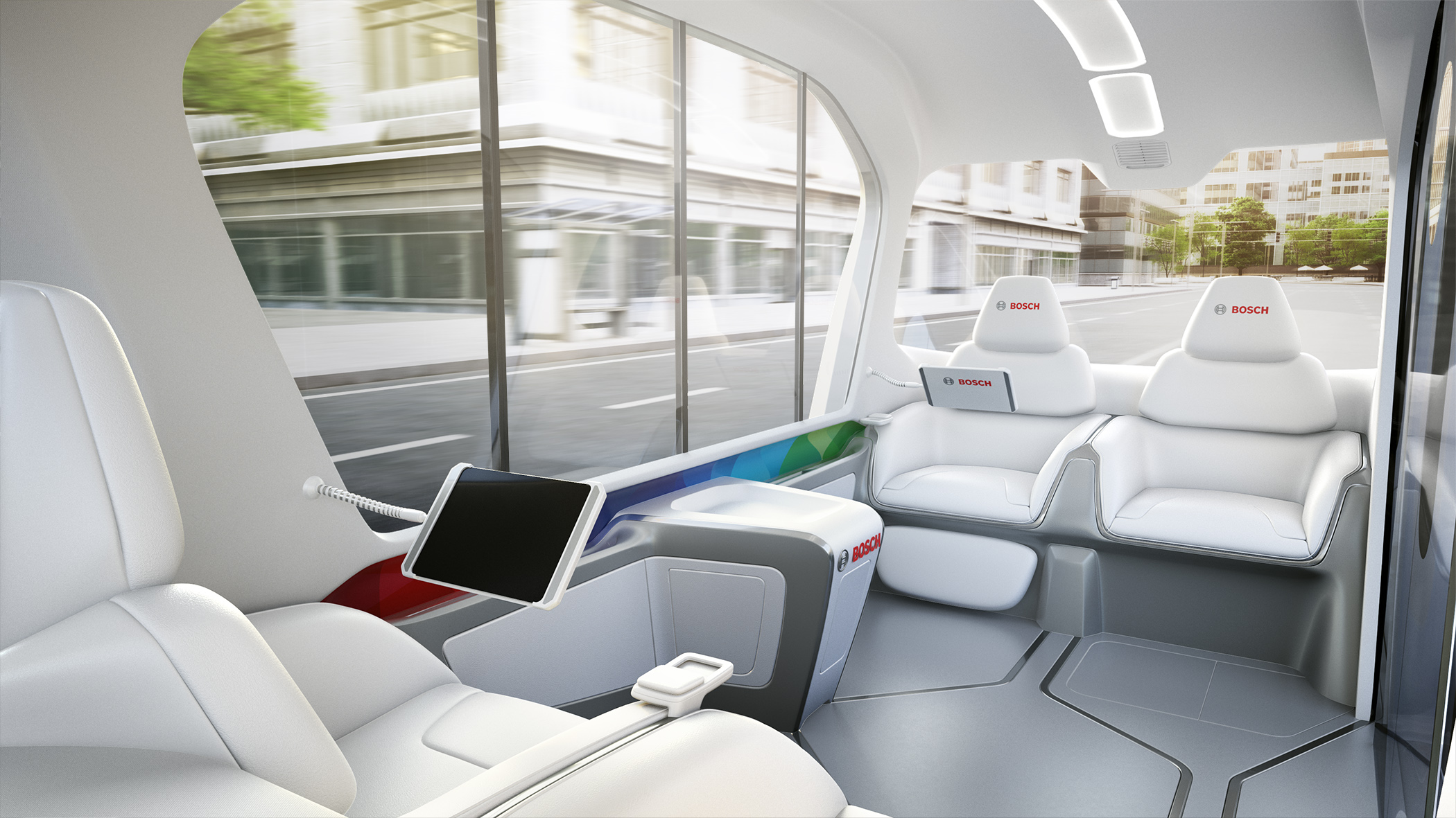 Debut of Bosch's new concept shuttle at CES 2019 in Las Vegas