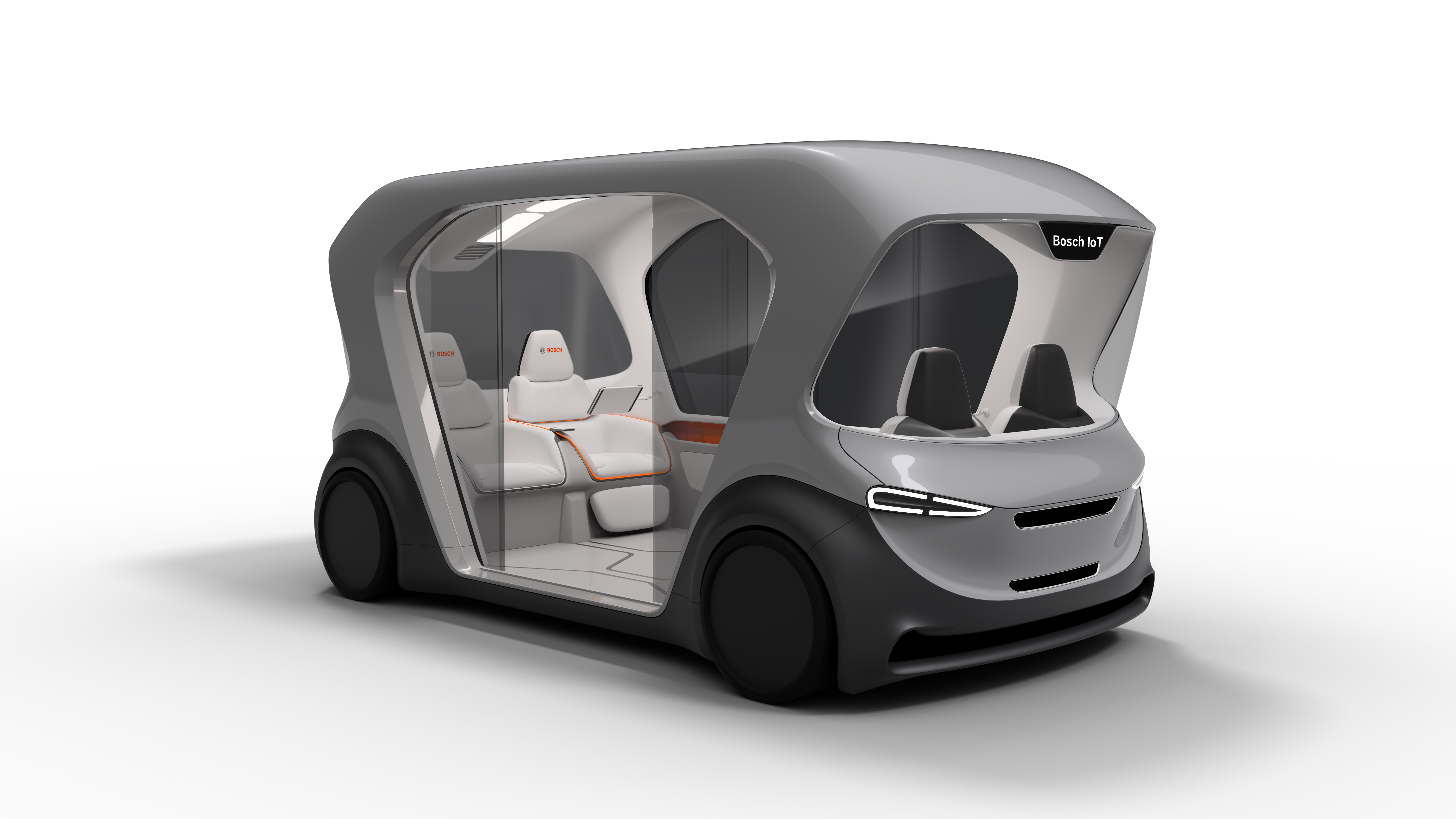 Weltpremiere des neuen Shuttle-Konzeptfahrzeugs von Bosch auf der CES 2019 in Las Vegas
