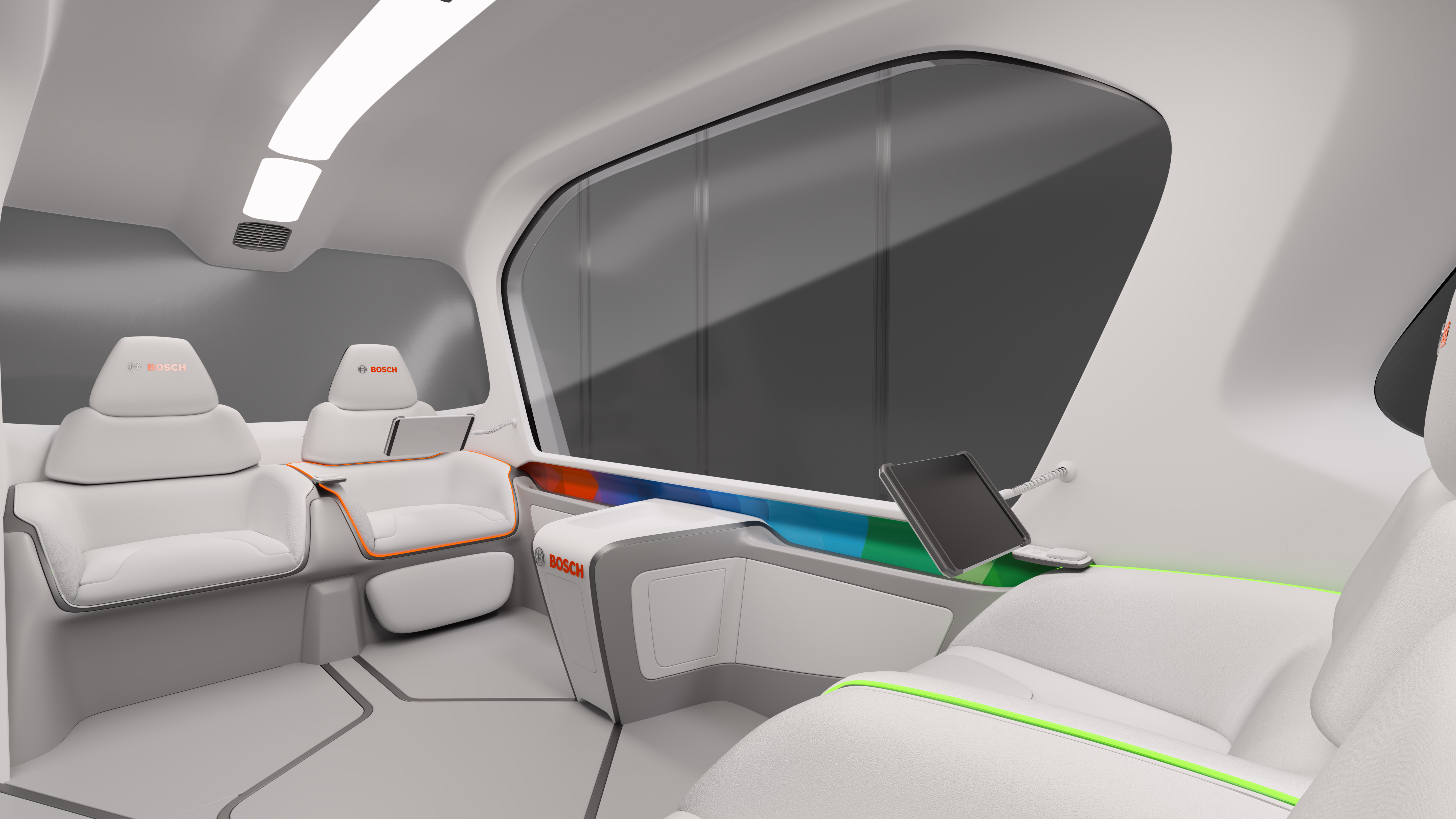 Debut of Bosch's new concept shuttle at CES 2019 in Las Vegas