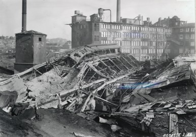 Bosch plant in Feuerbach: the bombed metalwork in 1944