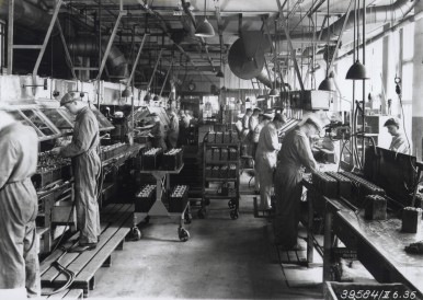 Production of Bosch batteries, 1936