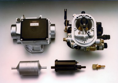 Bosch components of Mono-Jetronic, 1983