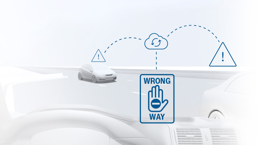 Cloud-based wrong-way driver warning from Bosch 