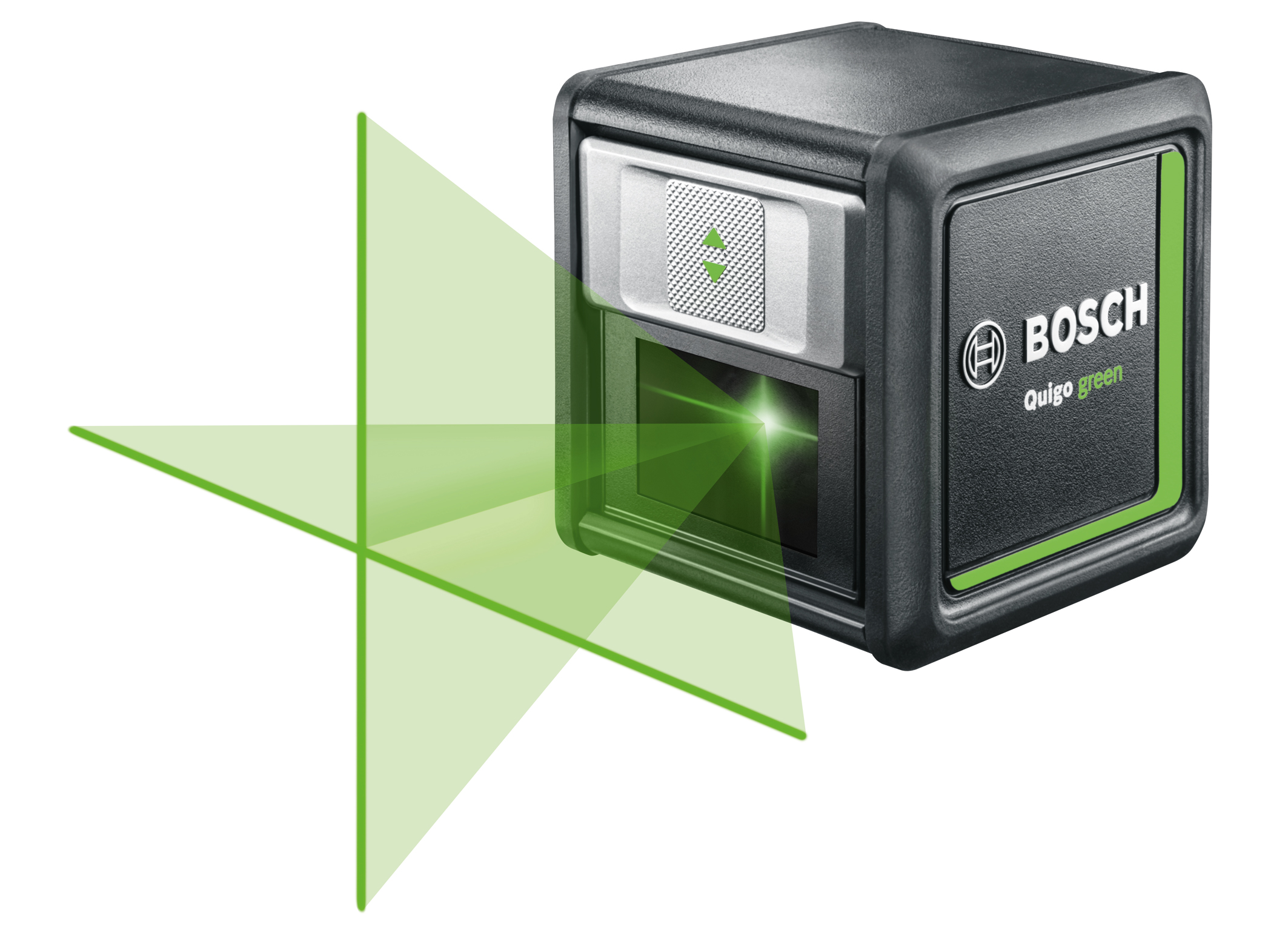 Better visibility thanks to green laser diodes: Quigo Green cross line laser from Bosch