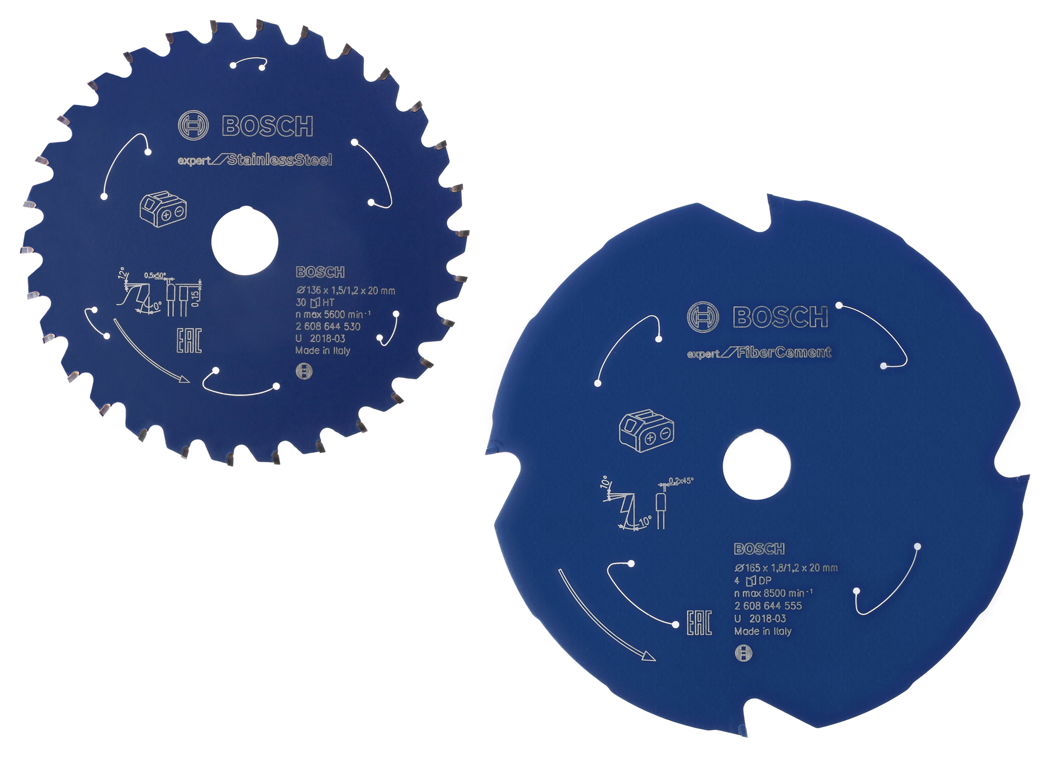 Continuous high cutting quality, maximum runtime for cordless saws: „Expert for Stainless Steel“ and „Expert for Fiber Cement“ circular saw blades