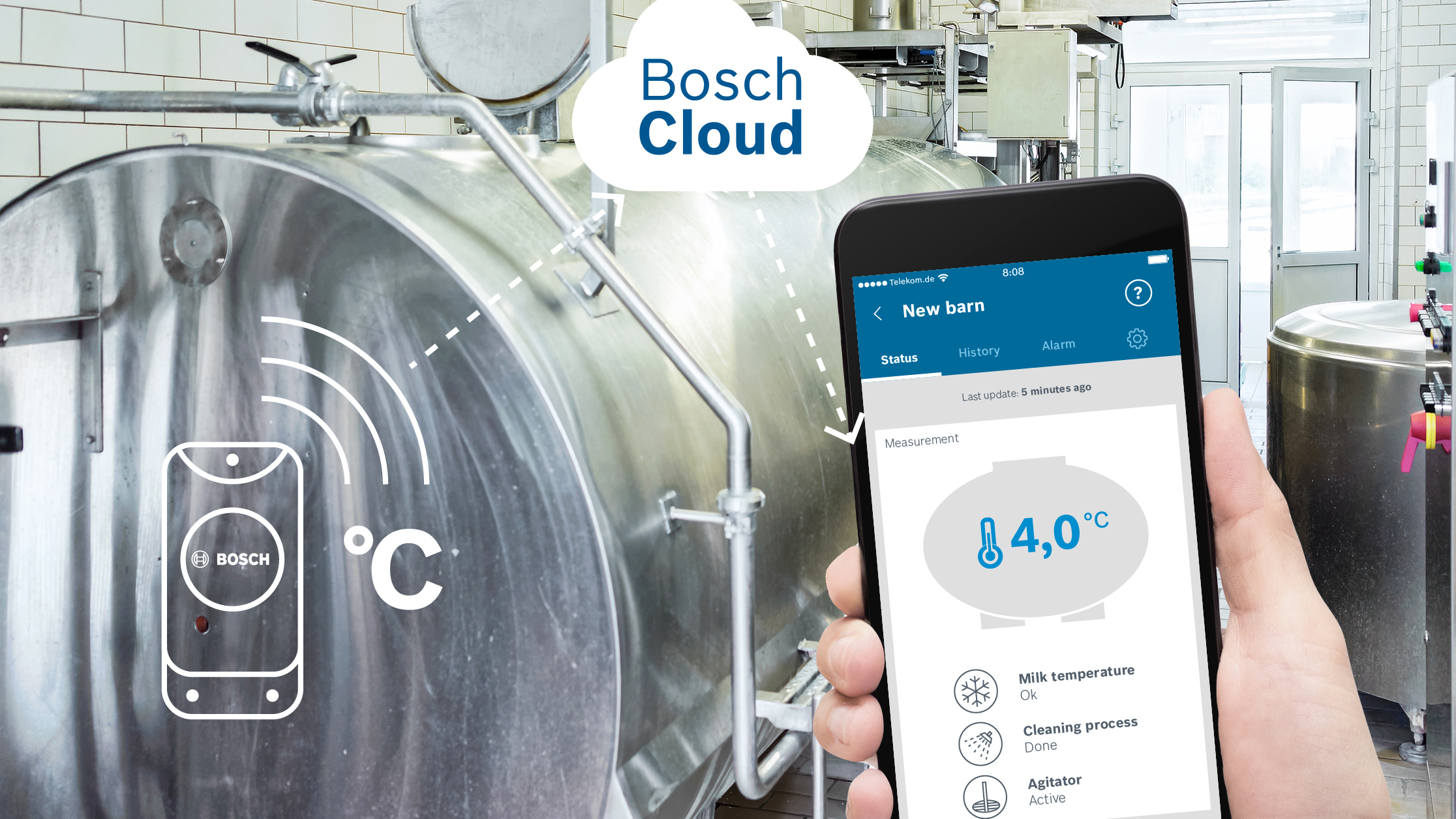 Milk monitoring app from Bosch