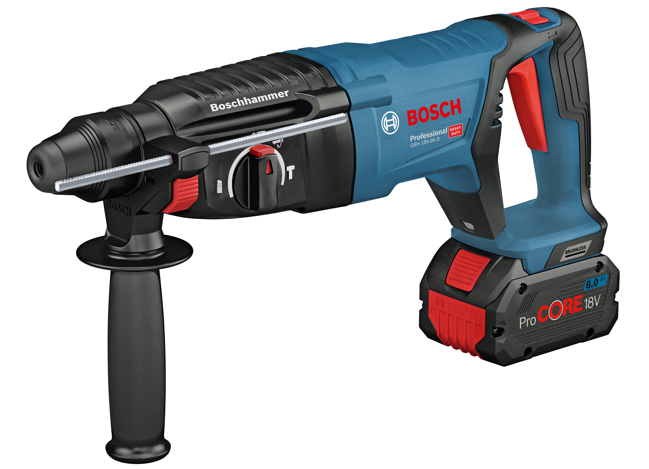 As powerful as the corded equivalent: 18 volt rotary hammer GBH 18V-26 D Professional from Bosch for professionals