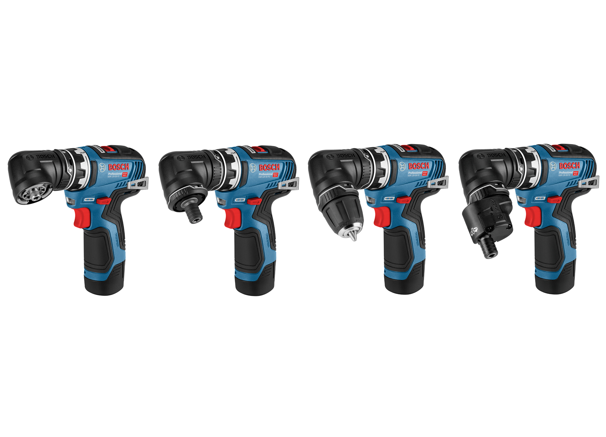 Bosch FlexiClick 12 V offers proven flexibility: Eight possible configurations with four adapters