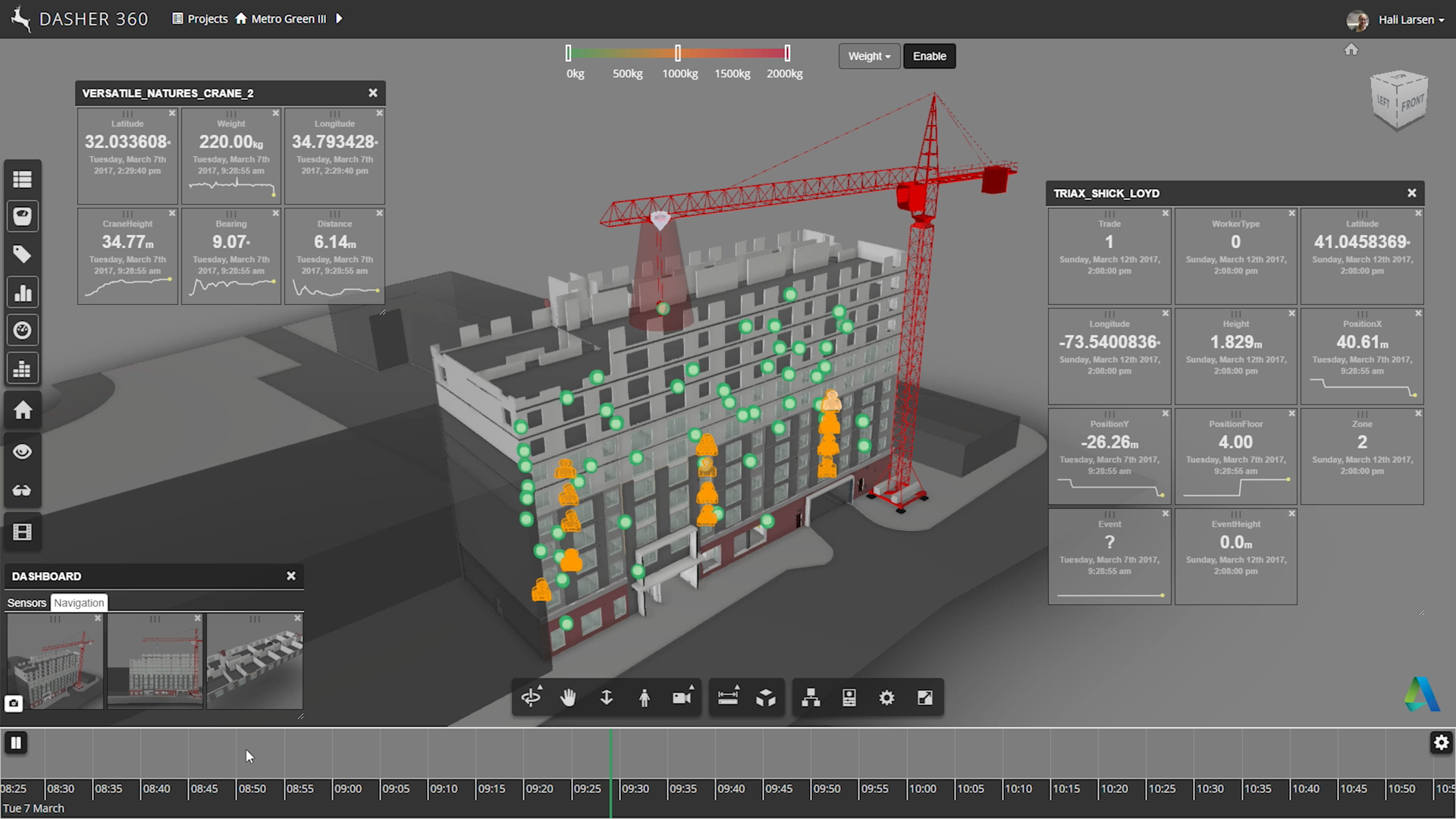 Illustration of Versatile Natures' software for construction site visualization