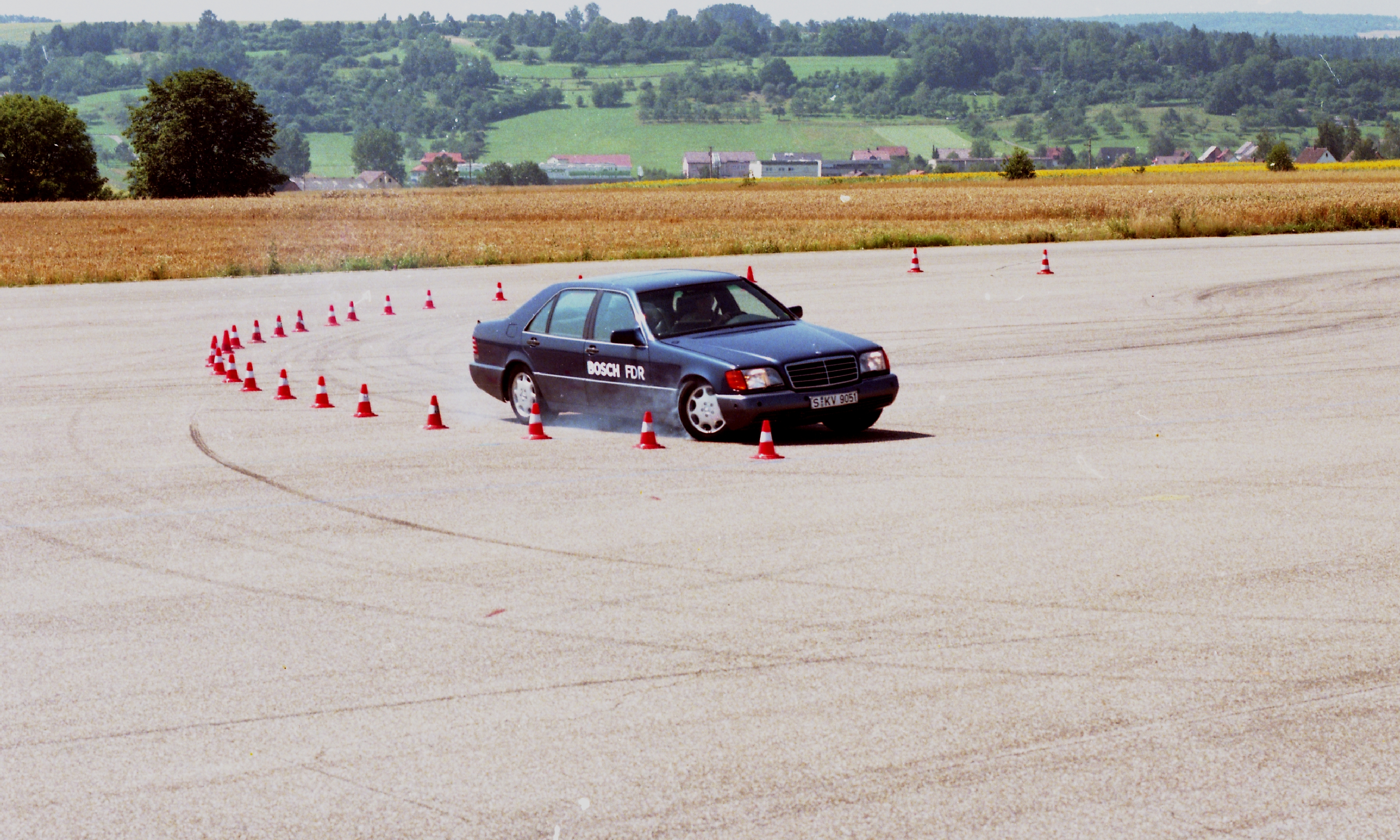 Testing ESP®  on the Schwieberdingen test route in 1995