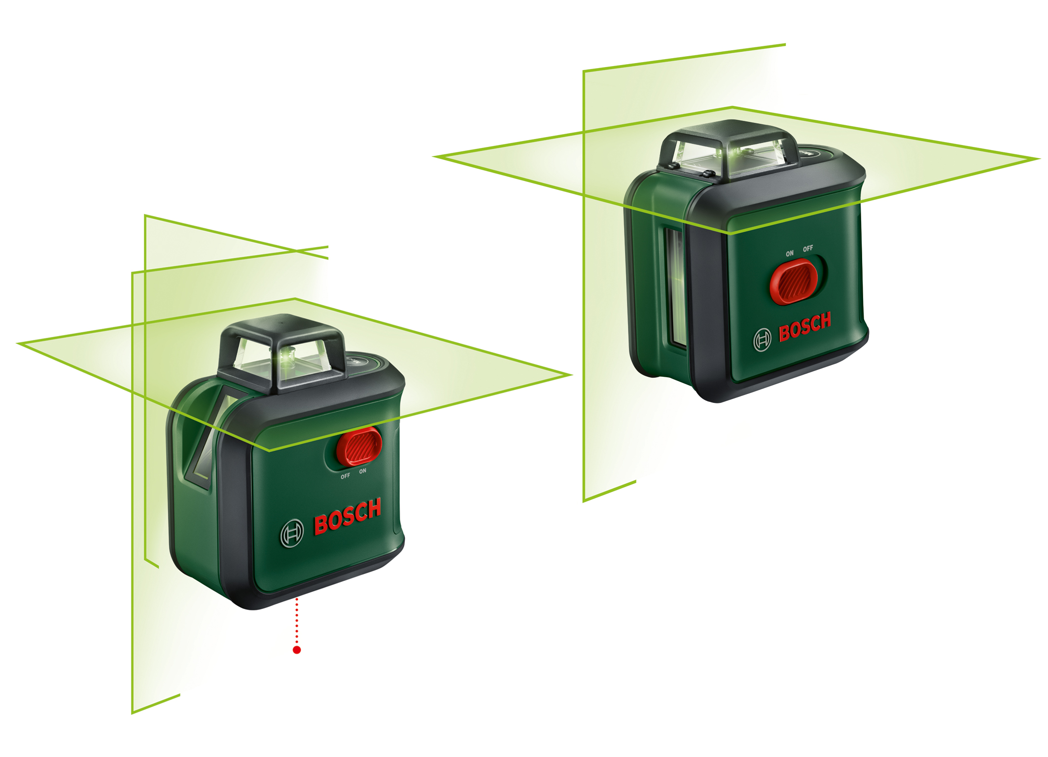 Green laser diodes for better visibility: New 360-degree line lasers from Bosch for DIYers