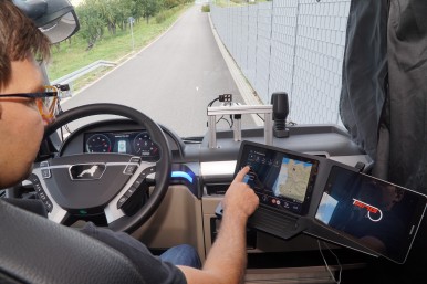 Virtual companion increases safety for trucks on the road