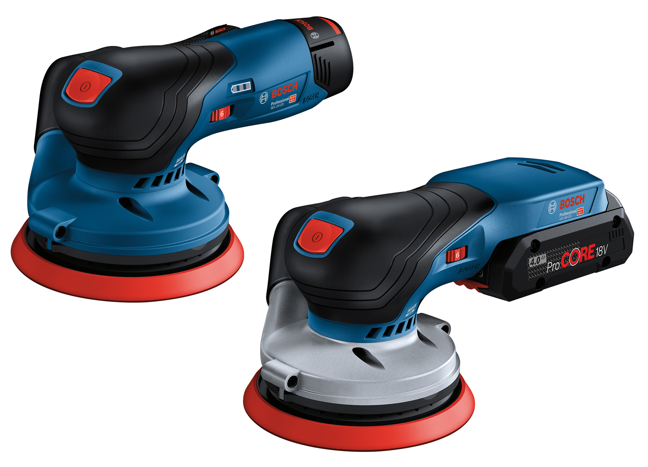 More ergonomic than common models on the market: The first Bosch cordless random orbit sanders for pros