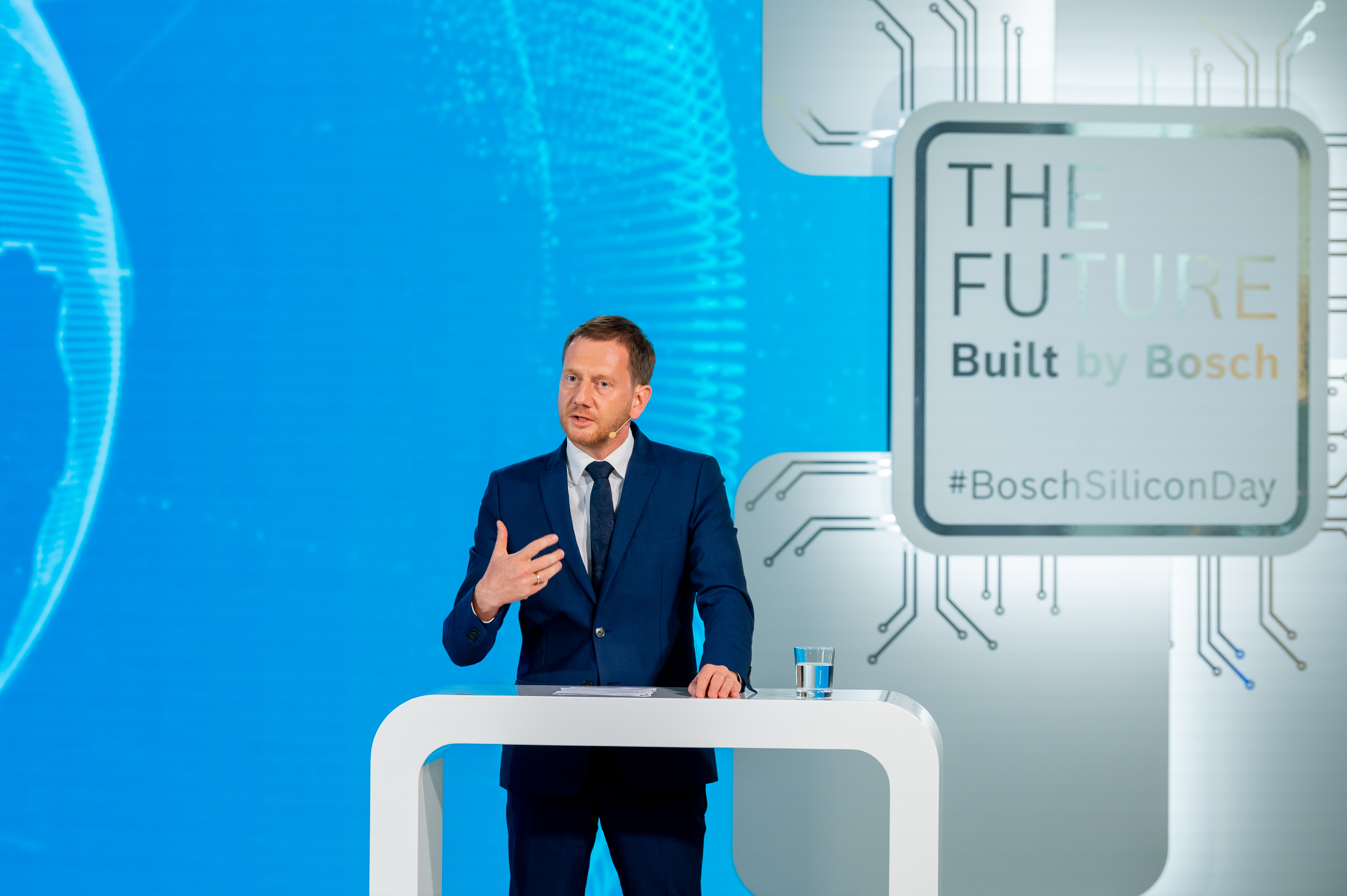 Bosch eröffnet Chipfabrik der Zukunft in Dresden: Michael Kretschmer, Ministerpräsident des Freistaates Sachsen