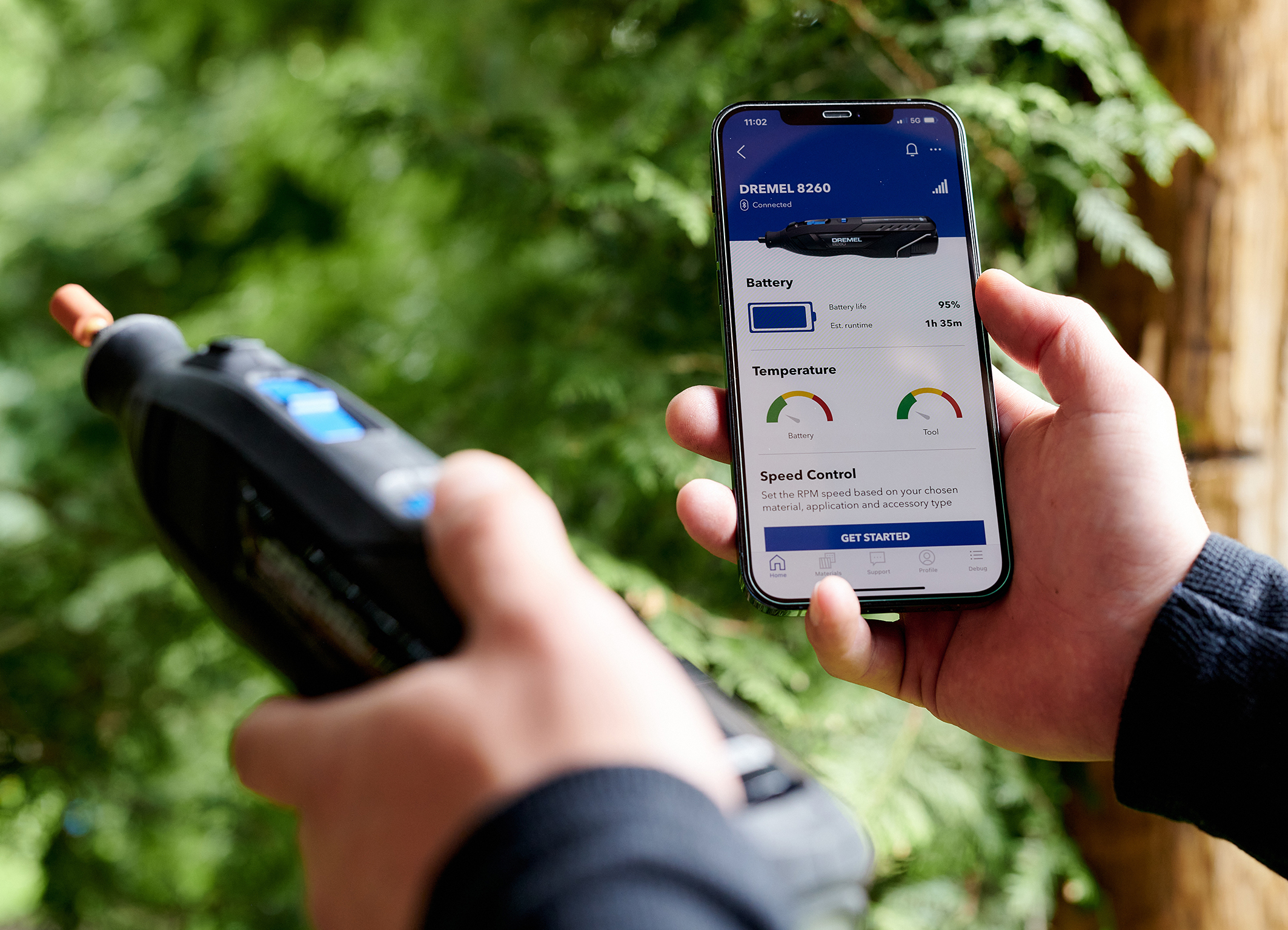 Now with mobile app for even more features and services: Dremel 8260 – longer runtime and lifetime than ever