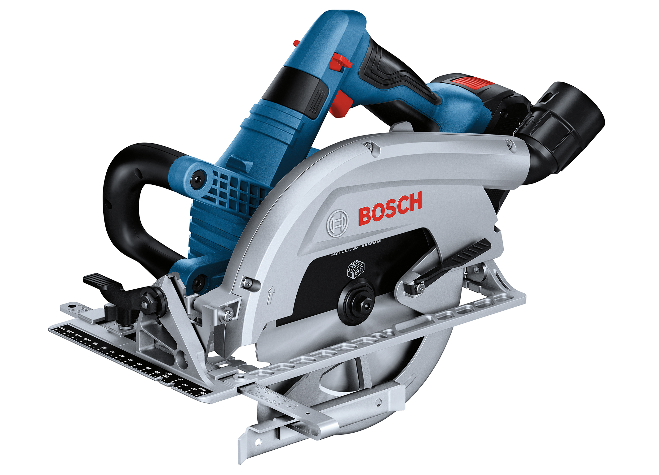 Now with saw blade on the left: Biturbo hand-held circular saw GKS 18V-70 L Professional from Bosch for pros