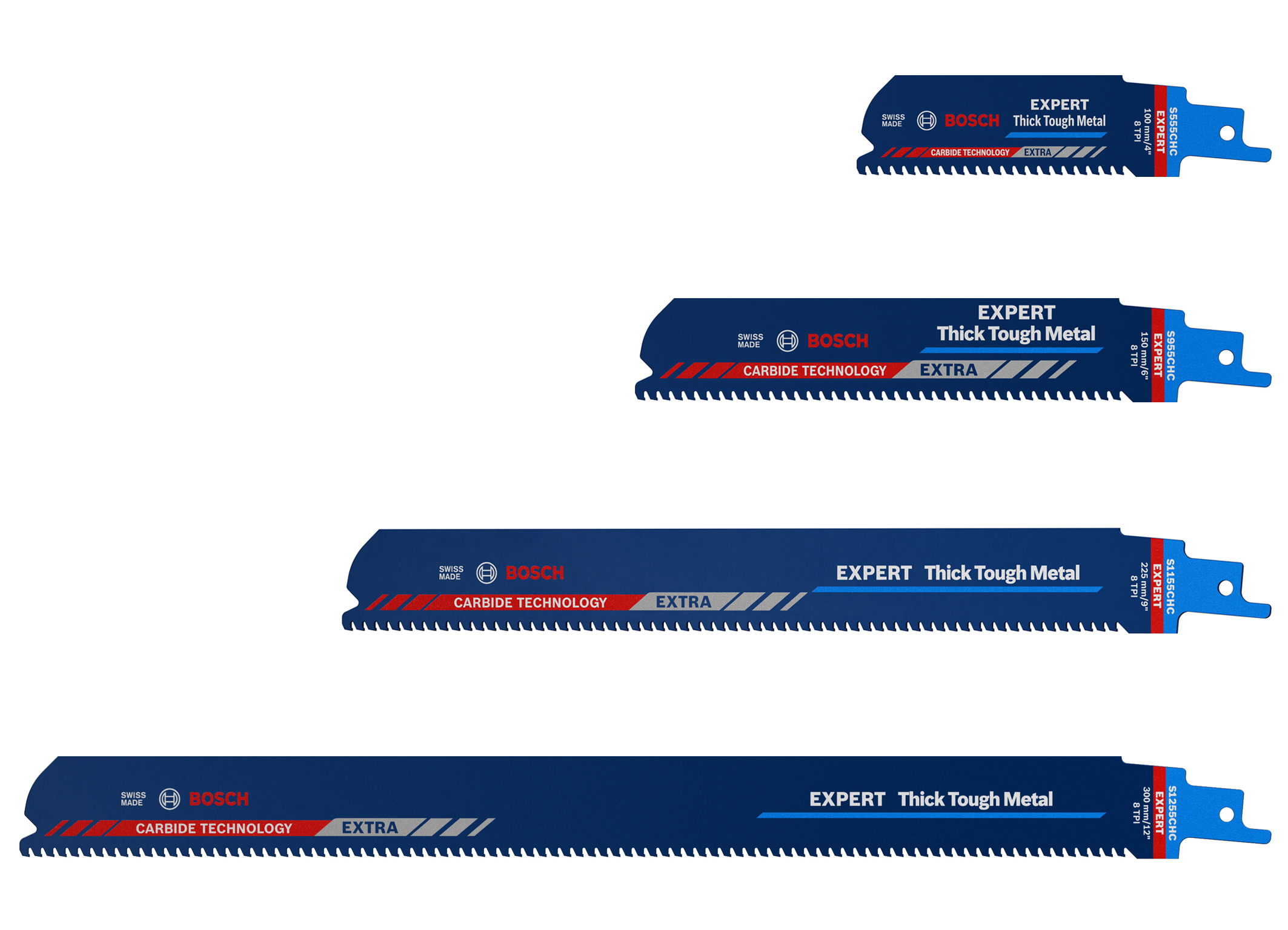 Key technologies from Bosch make Expert accessories superior: “Expert Thick Tough Metal” reciprocating saw blade with carbide technology