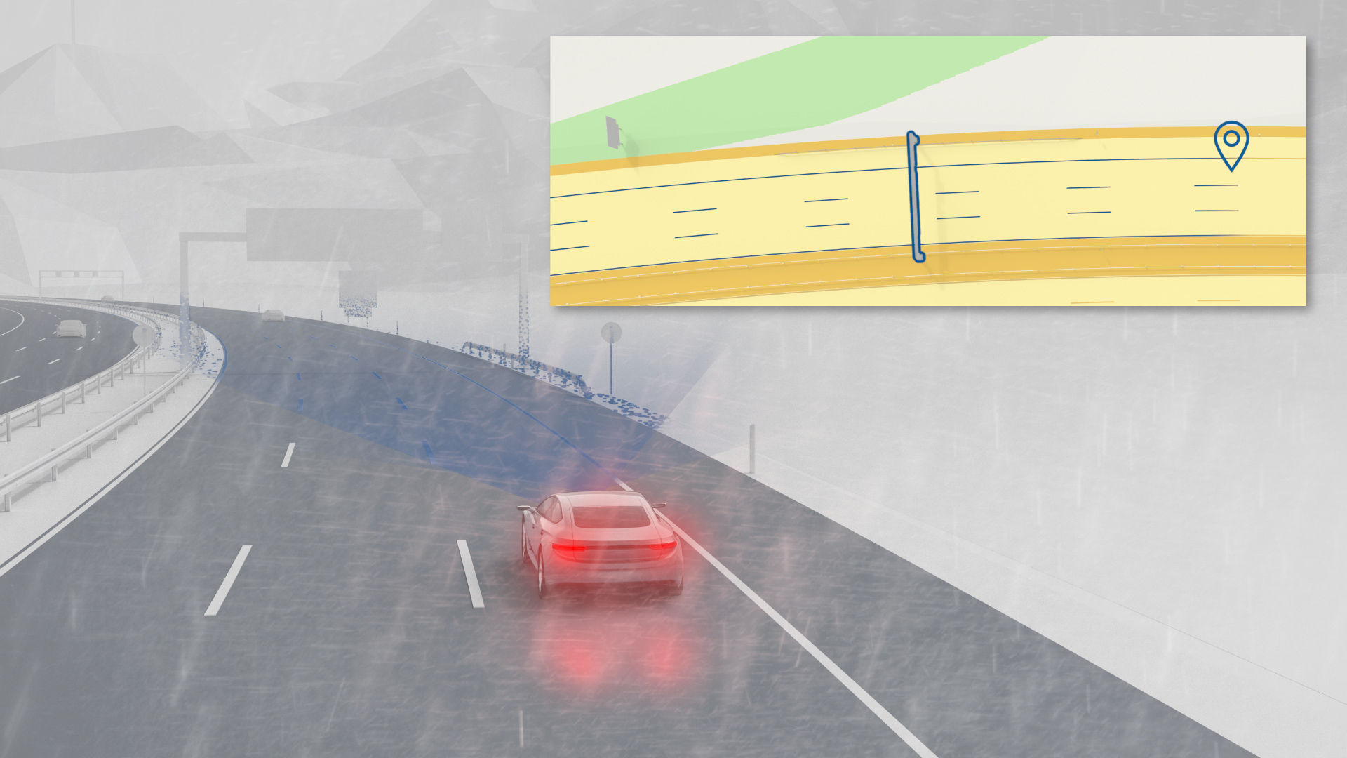 Thanks to the Bosch road signature, vehicles can determine their position with a high degree of accuracy