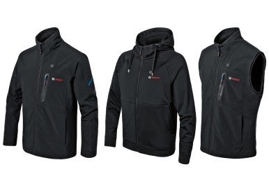 Jacket, hoodie, and vest with high wearing comfort: Heated workwear from Bosch f ...