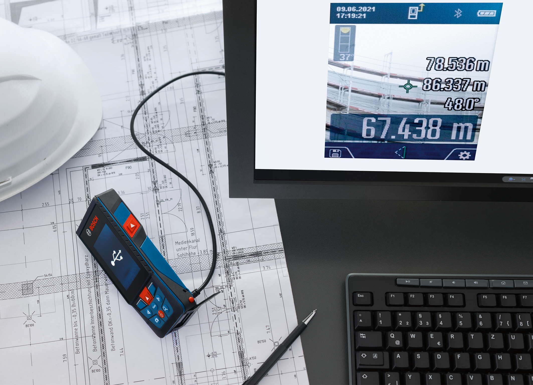 Zeitsparende Planung und Dokumentation durch Vernetzung: Neue Bosch Laser-Entfernungsmesser mit Kamera