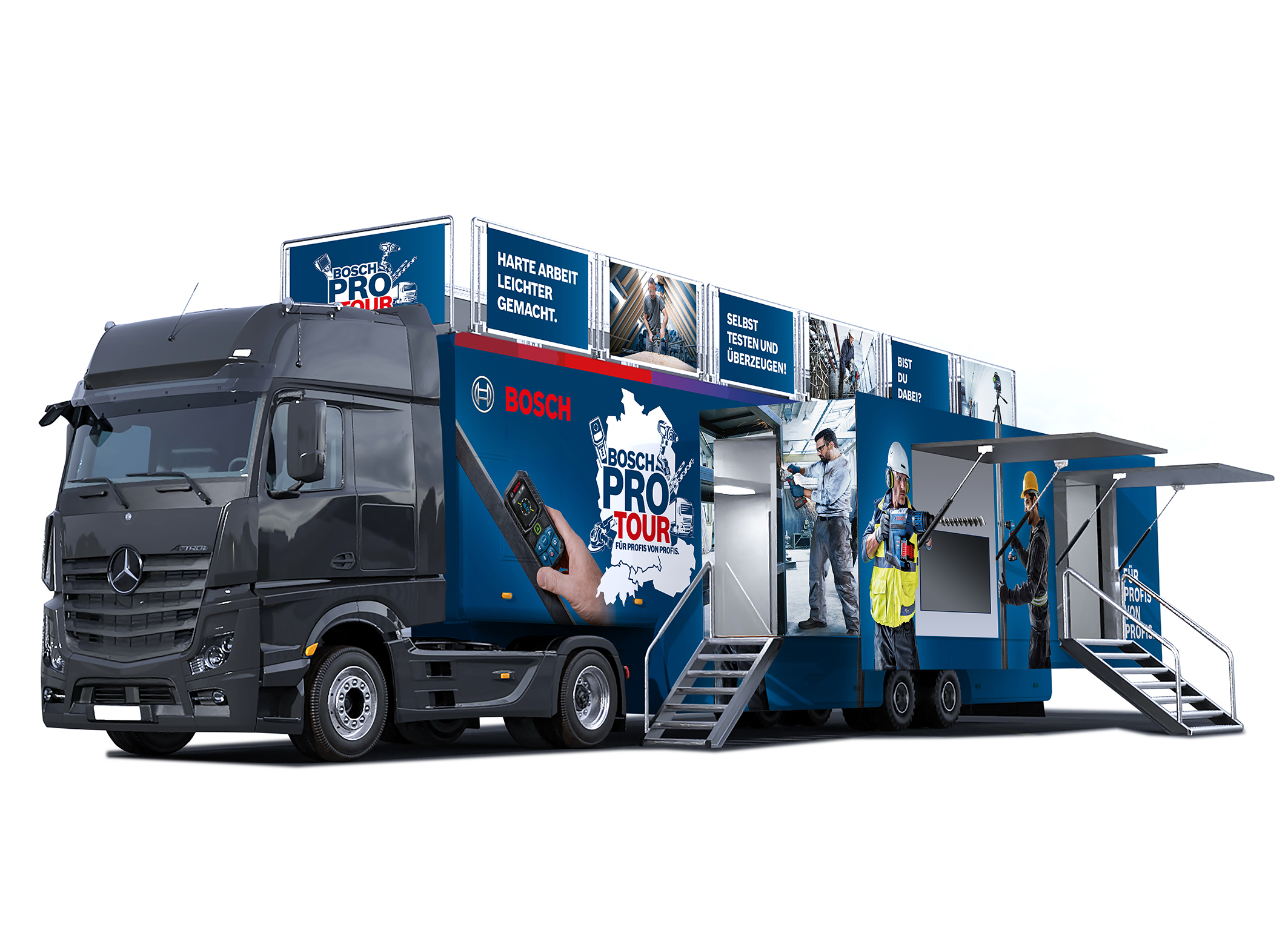 Power tools, measuring technology and accessories on tour: Bosch launches mobile experience world for professionals