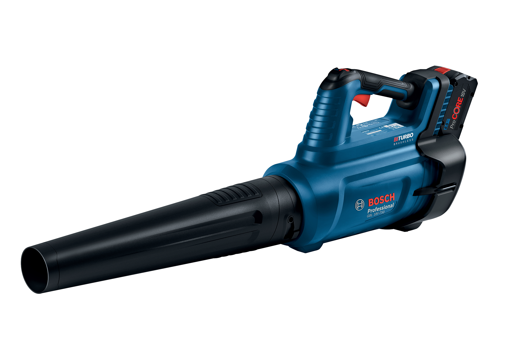 New growth in the Professional 18V System: Professional outdoor equipment like a Biturbo leaf blower from Bosch