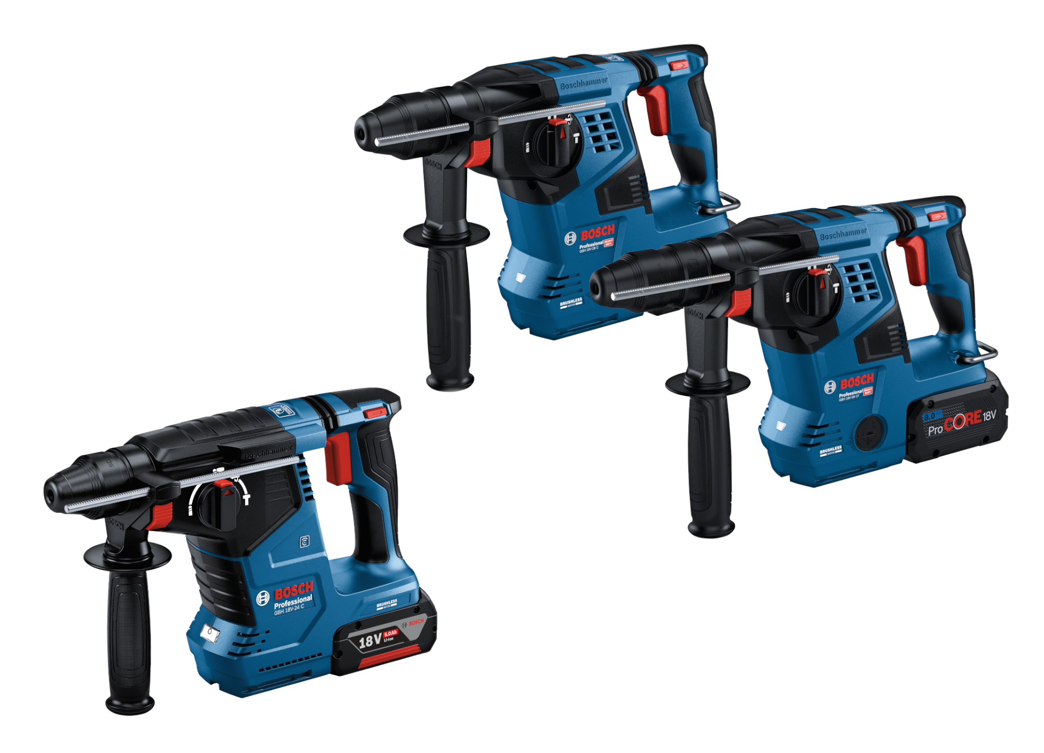 Even larger portfolio in the Professional 18V System: Versatile professional rotary hammers from Bosch