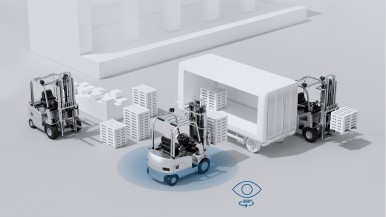 LogiMAT: Bosch Multikamerasystem für Gabelstapler jetzt als Nachrüstlösung