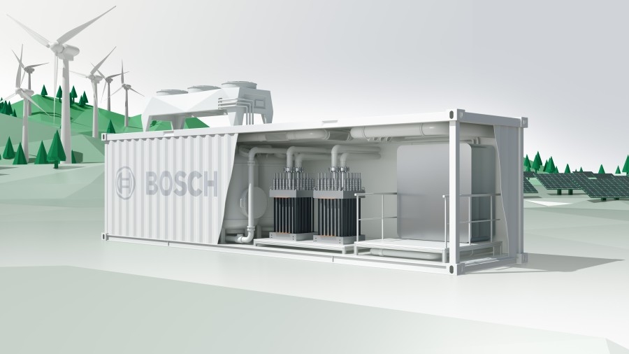 Into the hydrogen age Bosch starts volume production of its fuelcell