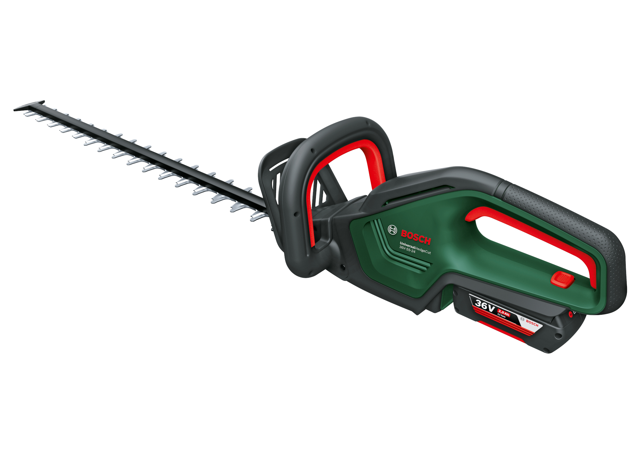 Müheloses Stutzen dichter Hecken und Sträucher:  Akku-Heckenschere UniversalHedgeCut 36V-55-24 von Bosch