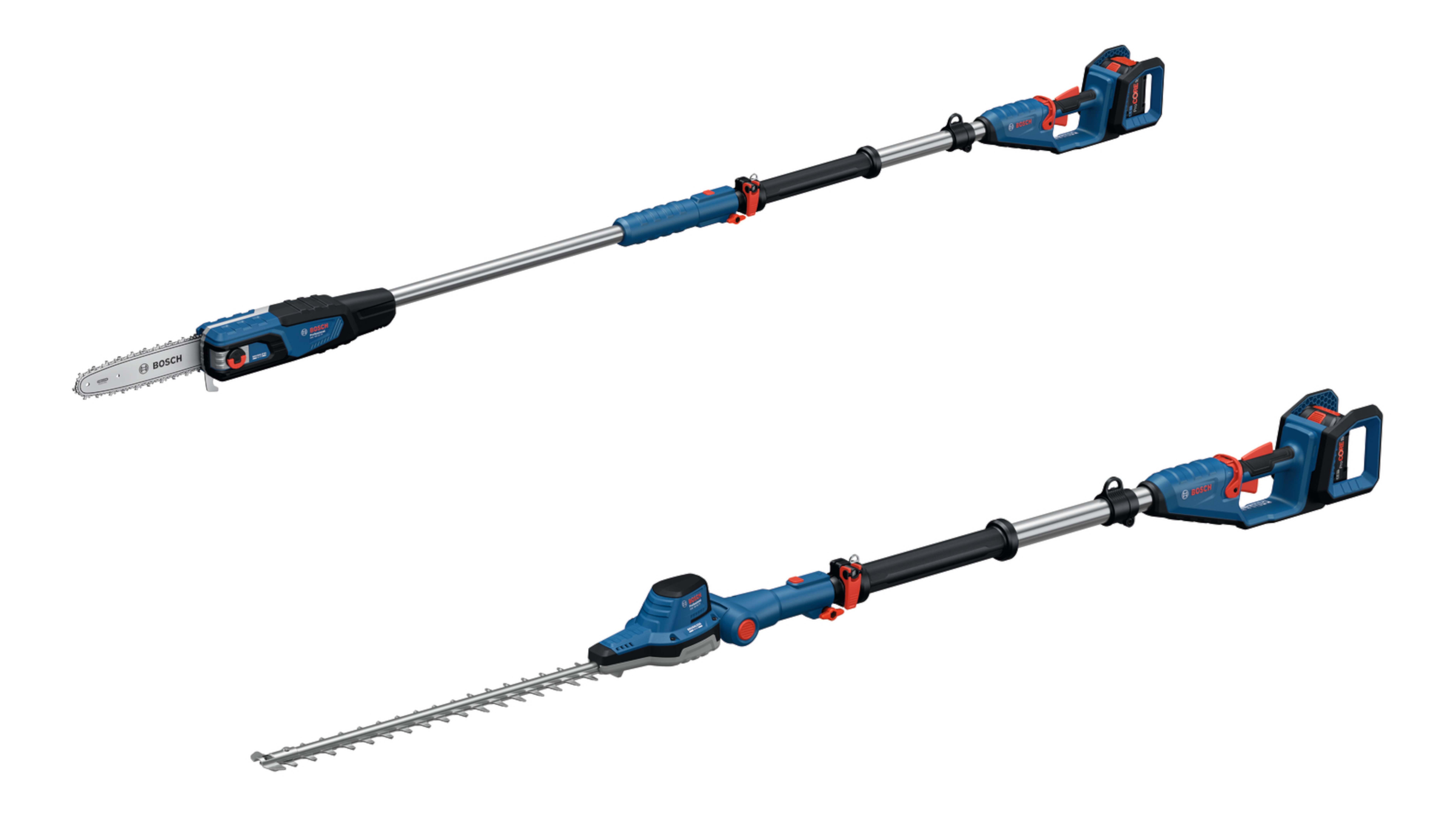 Teleskopwerkzeuge für die Hecken- und Baumpflege: GHE 18V-50 TP Professional und GKE 18V-25 TP Professional