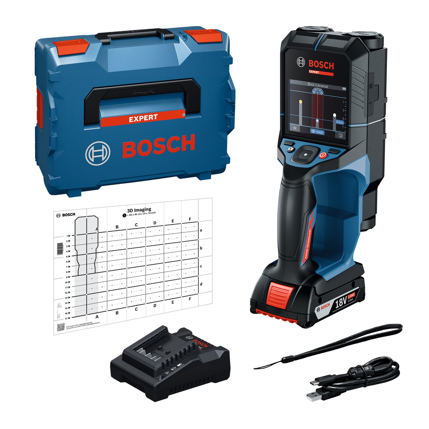 The EXPERT D-tect18V-200-17C comes in a practical L-BOXX