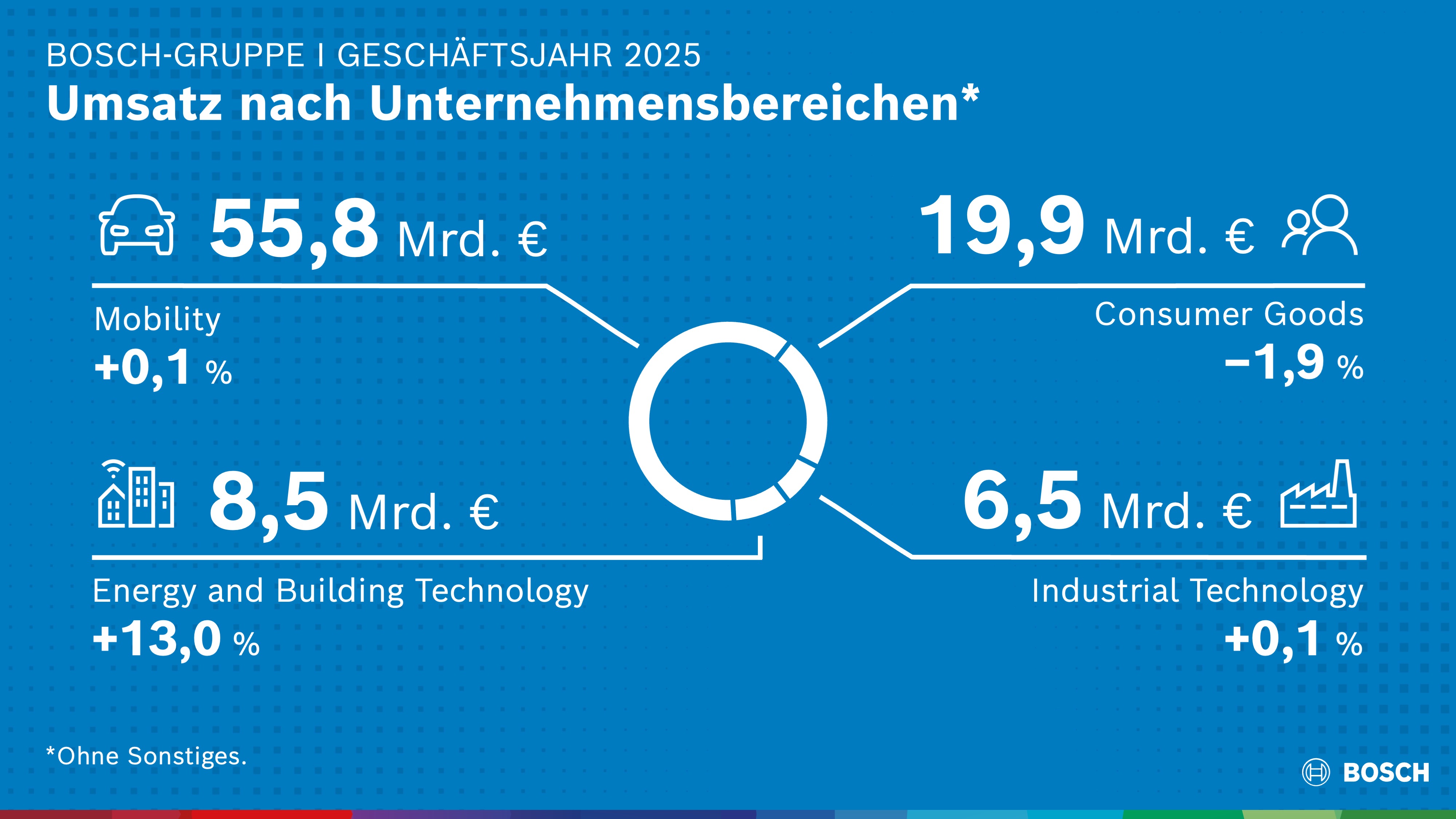 Geschäftsjahr 2025: Umsatz nach Bereichen
